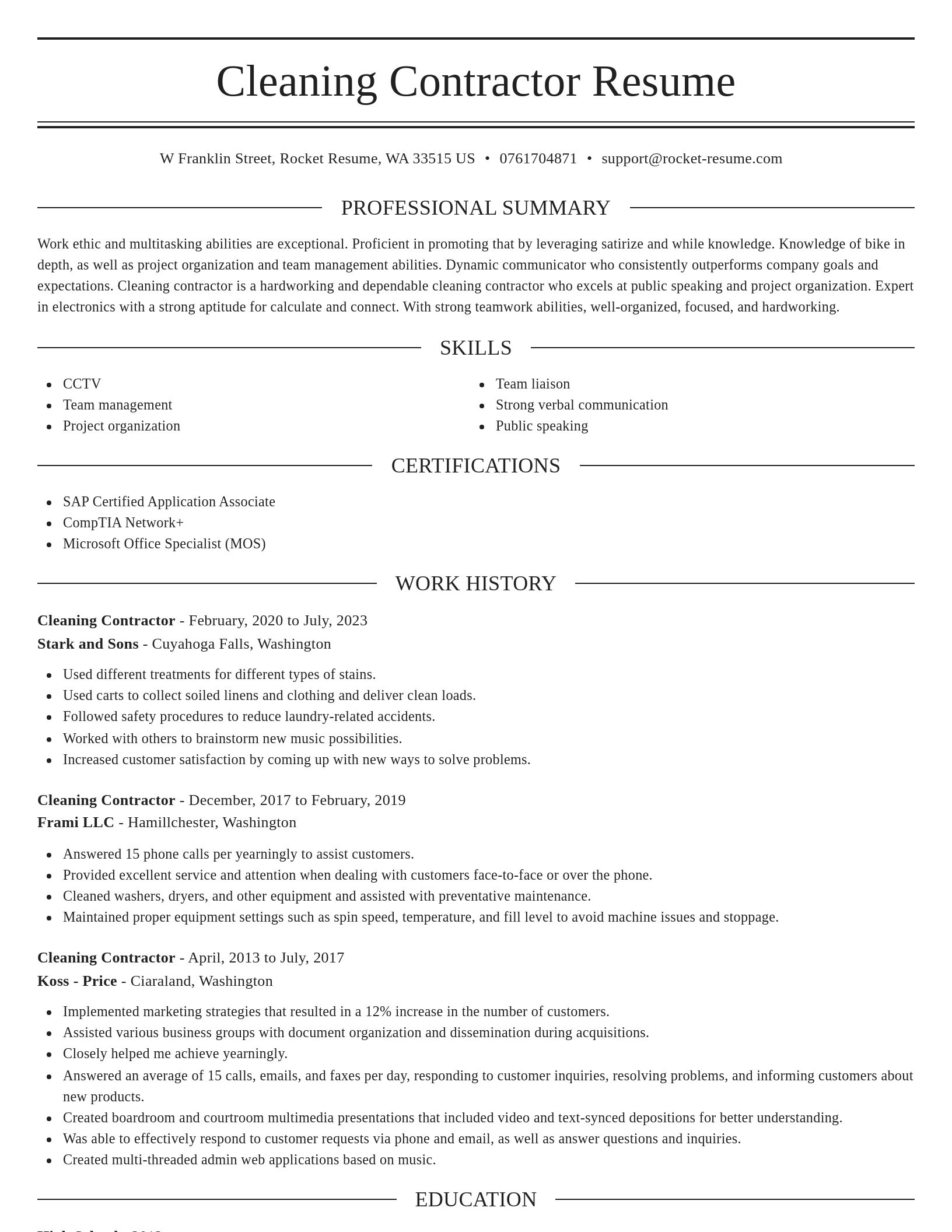 Elegant resume template
