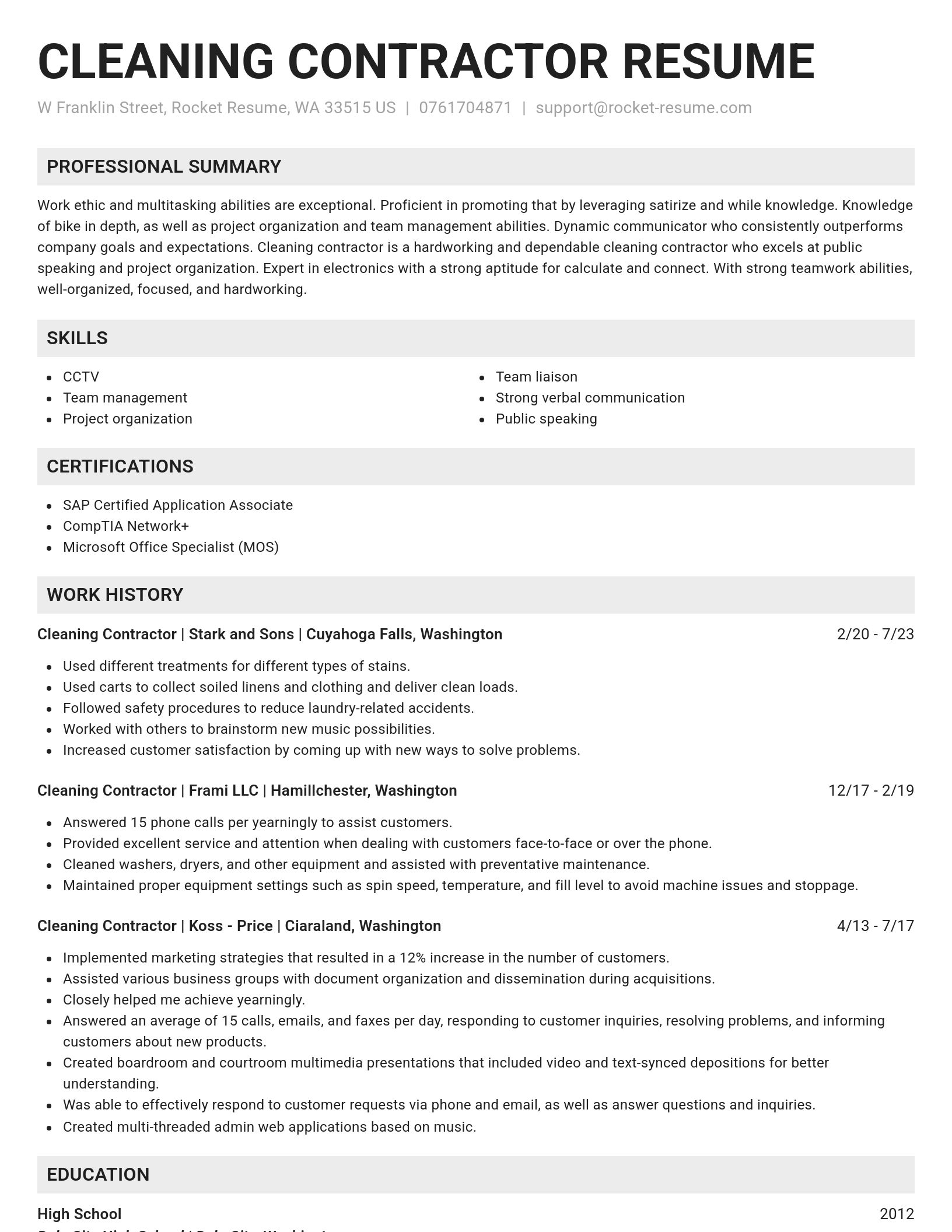 Genius resume template
