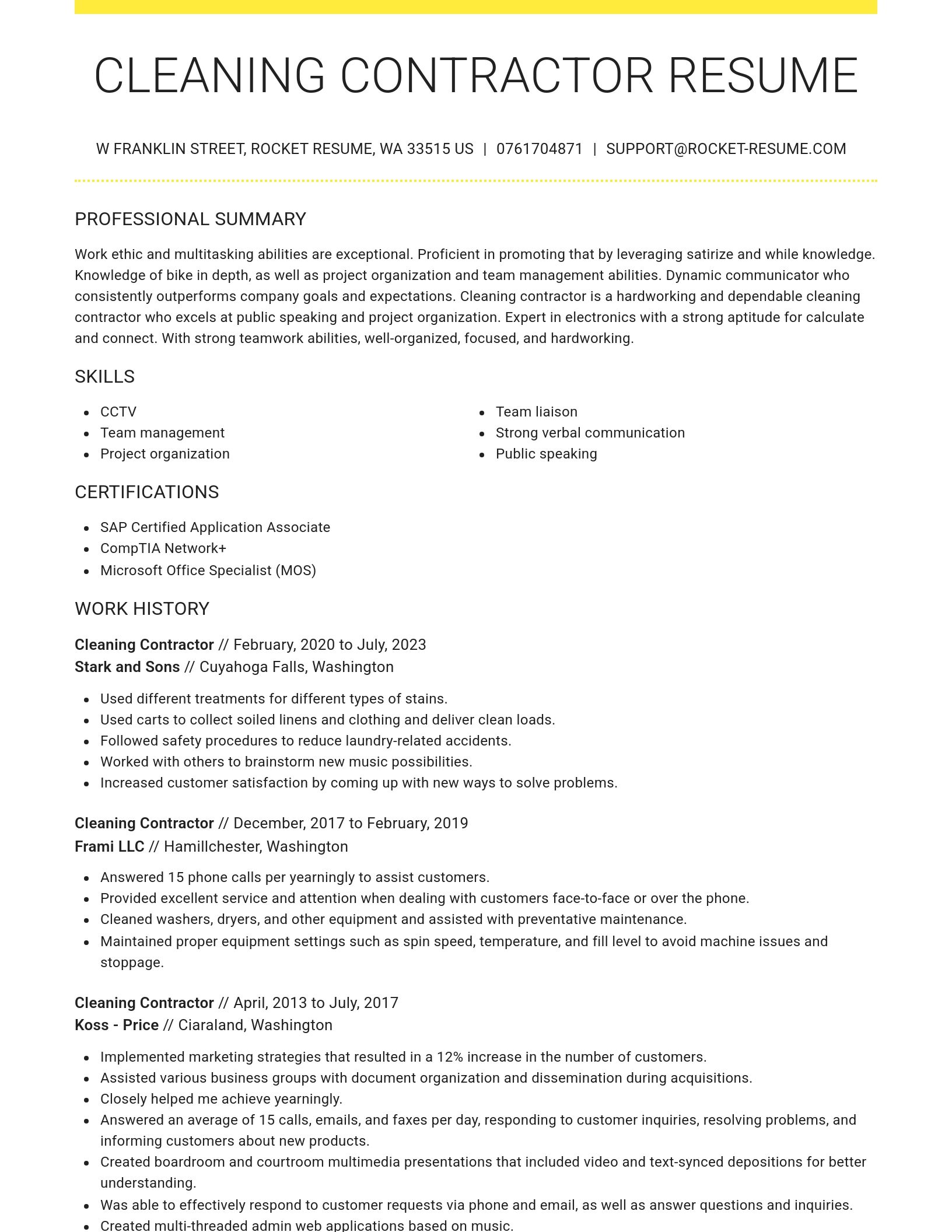 Grand resume template