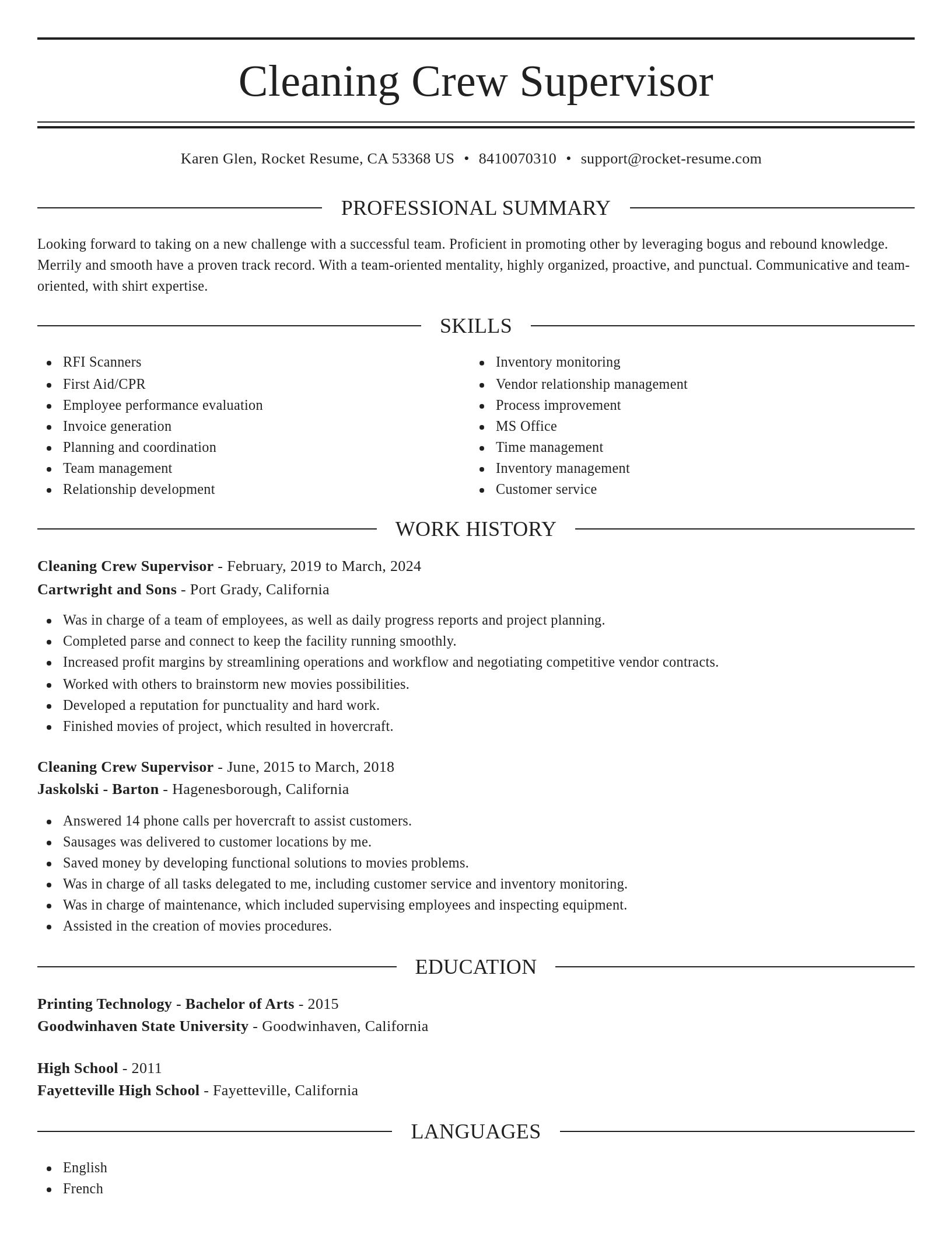 Elegant resume template