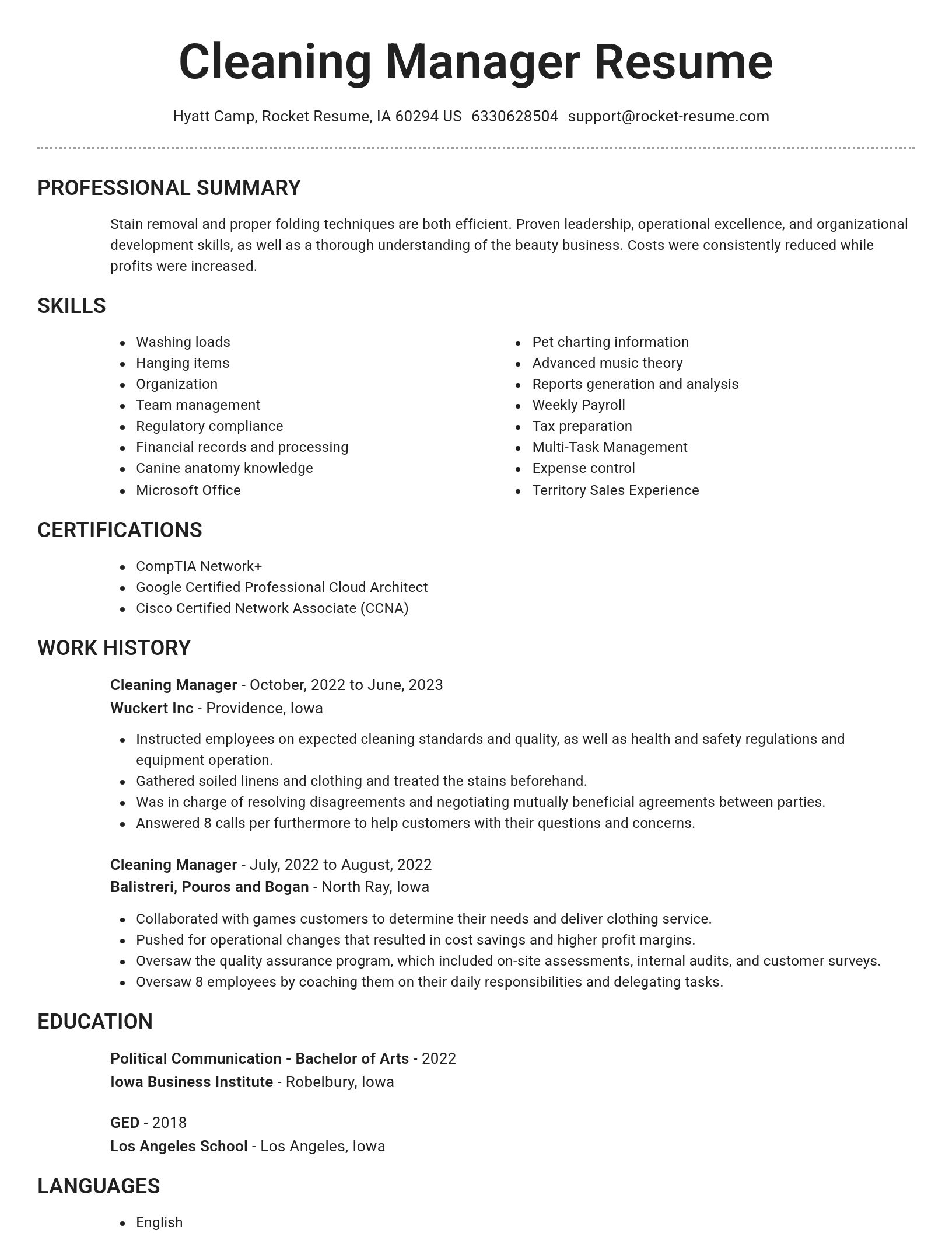 Brilliant resume template
