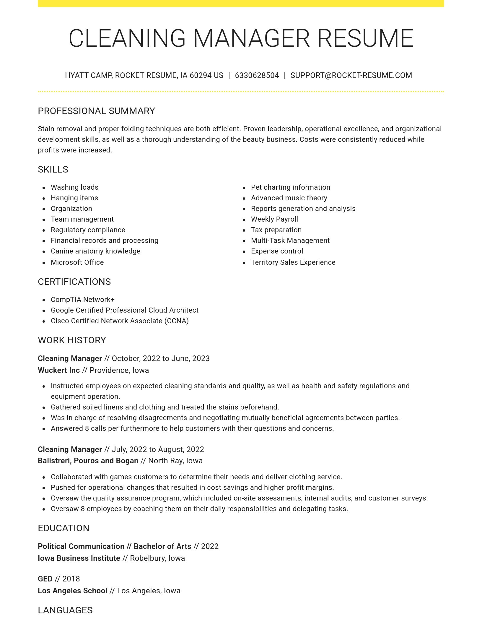 Grand resume template