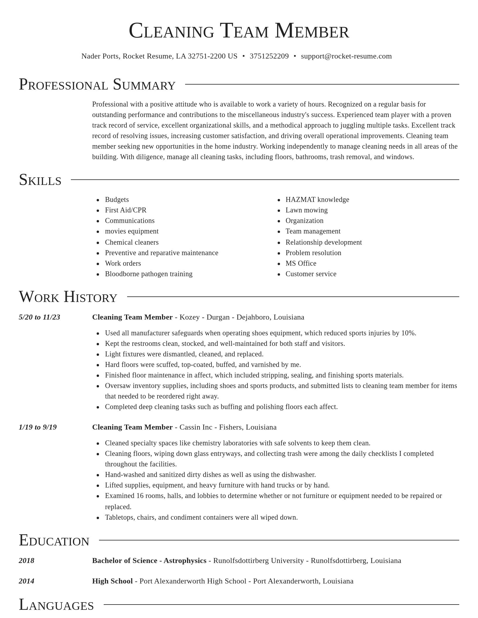 Director resume template