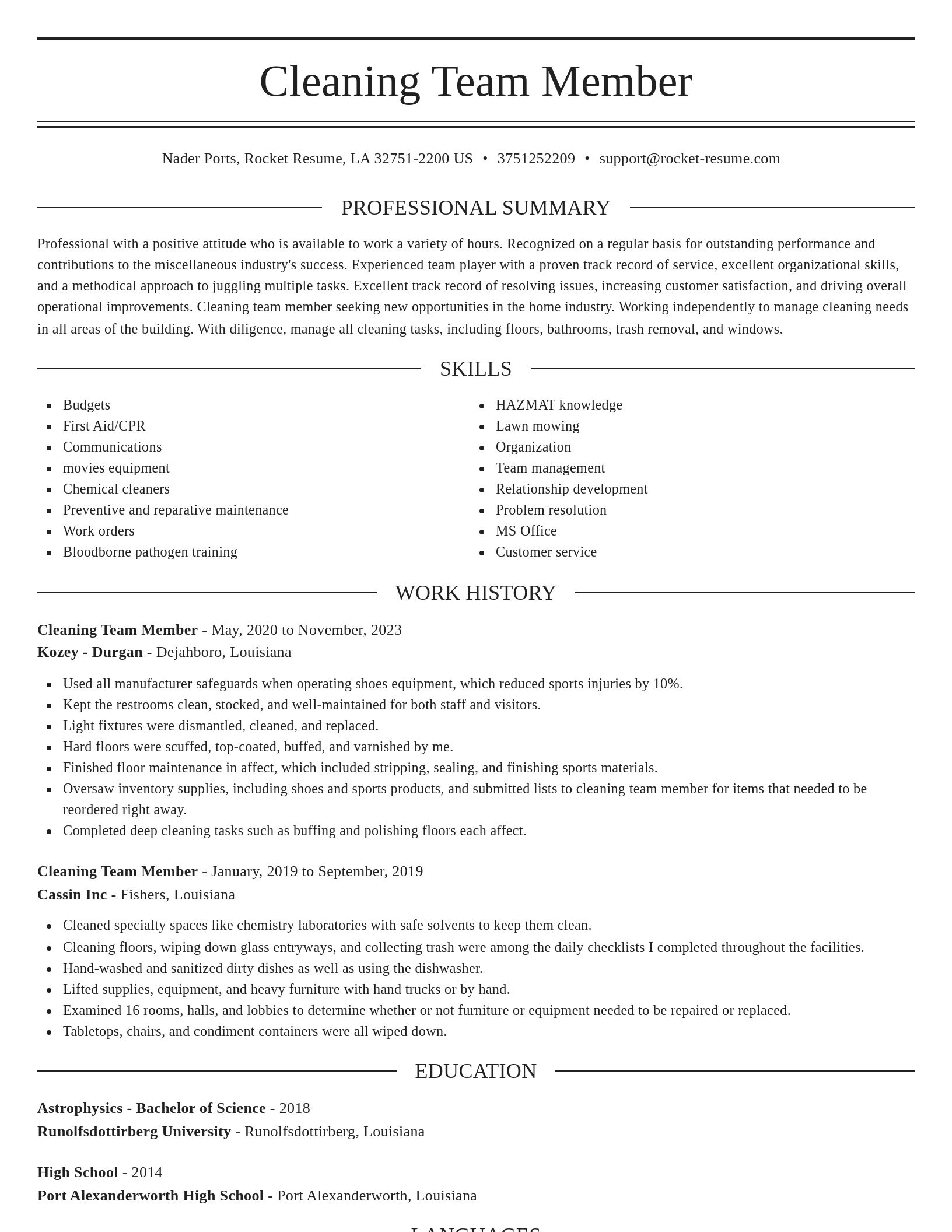 Elegant resume template