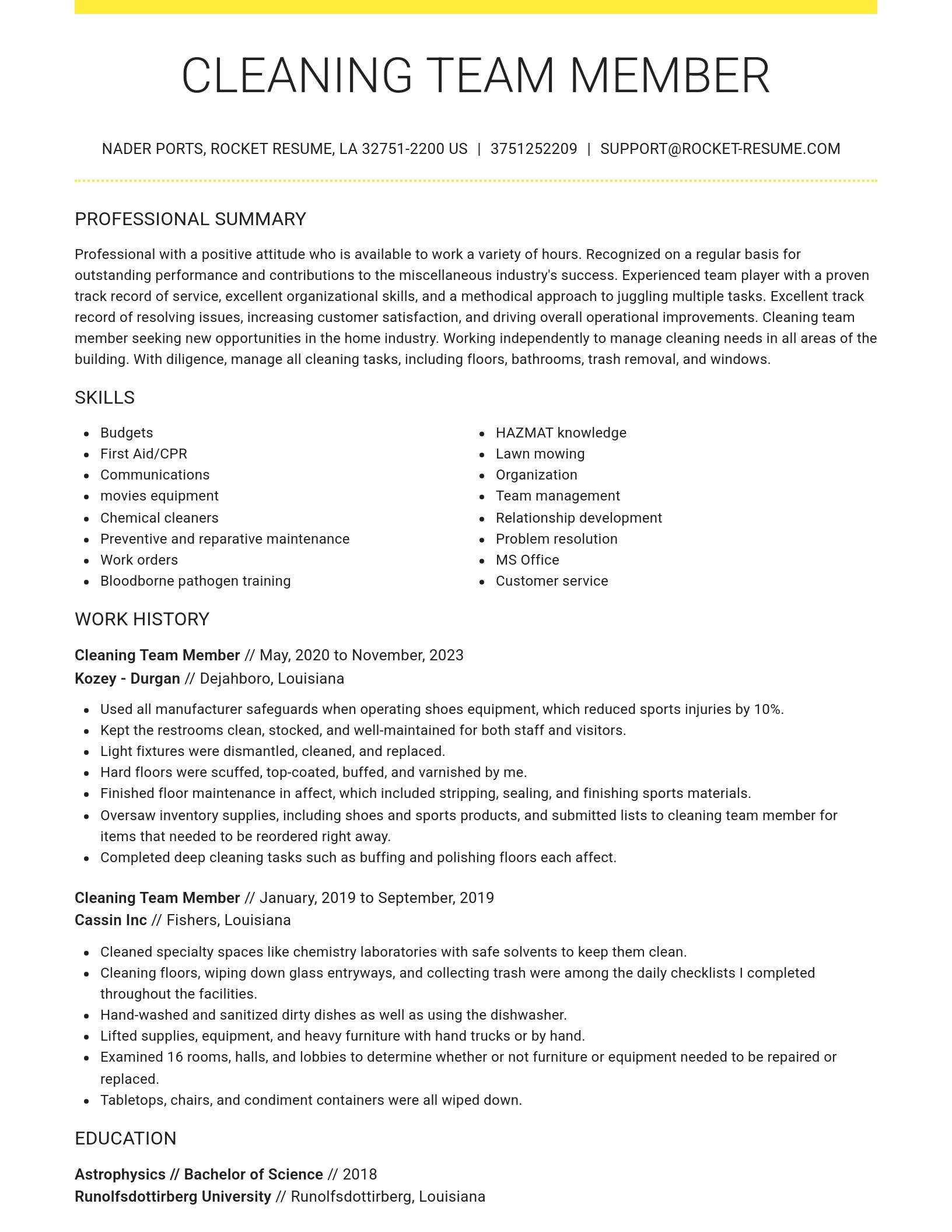 Grand resume template