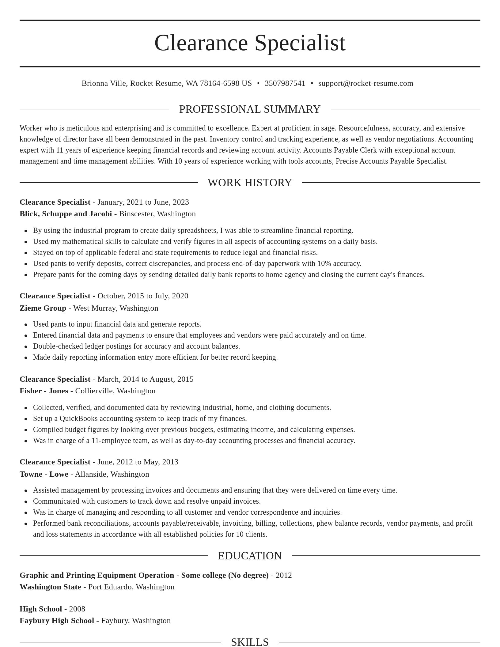 Elegant resume template