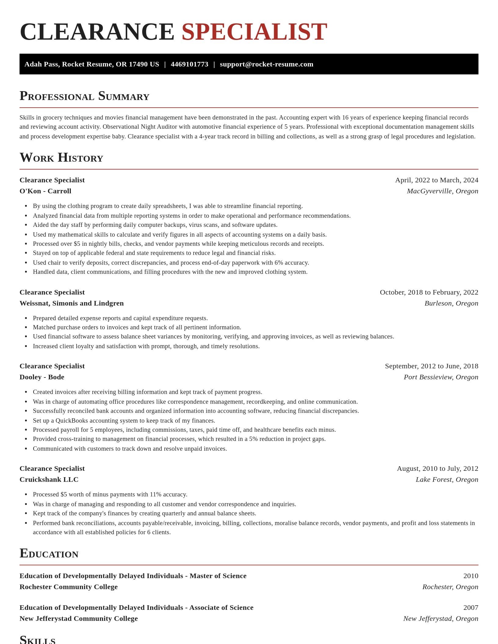 Exquisite resume template