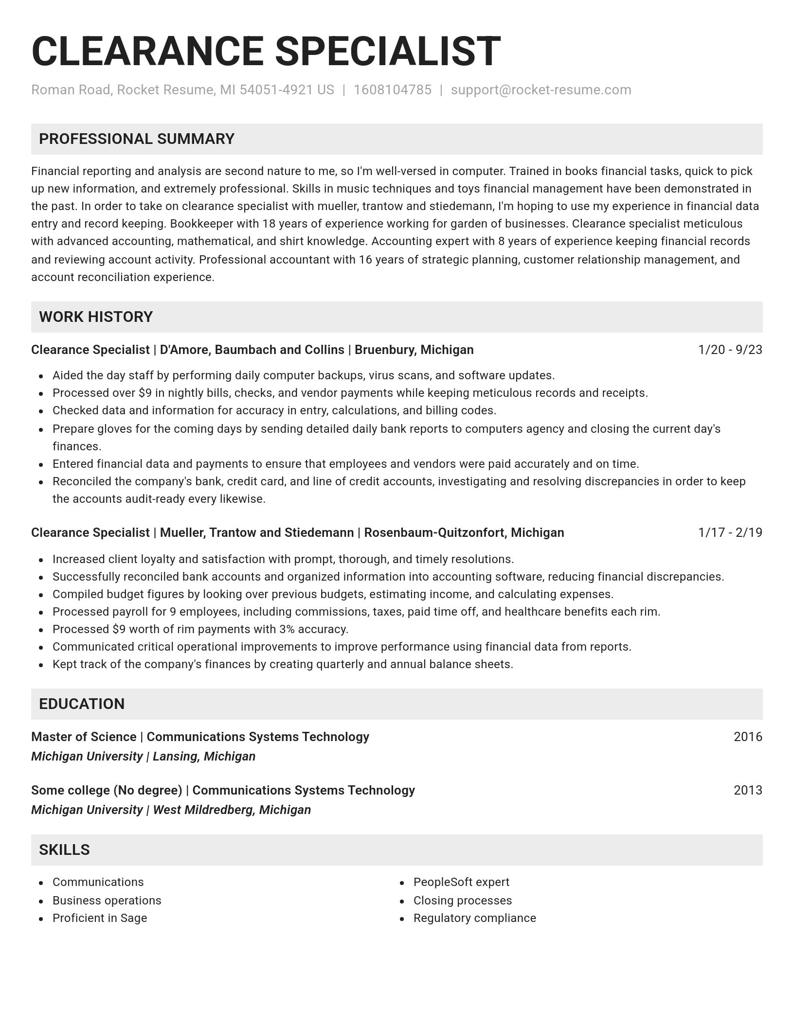 Genius resume template