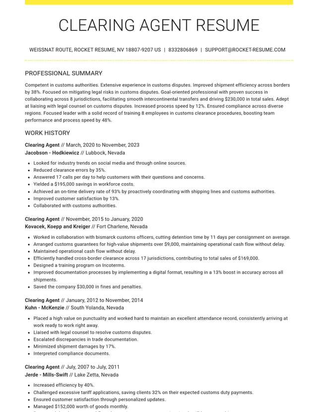 Grand resume template