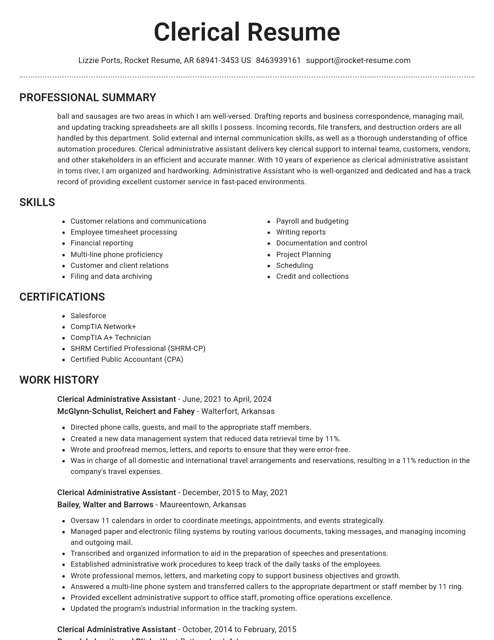 Brilliant resume template