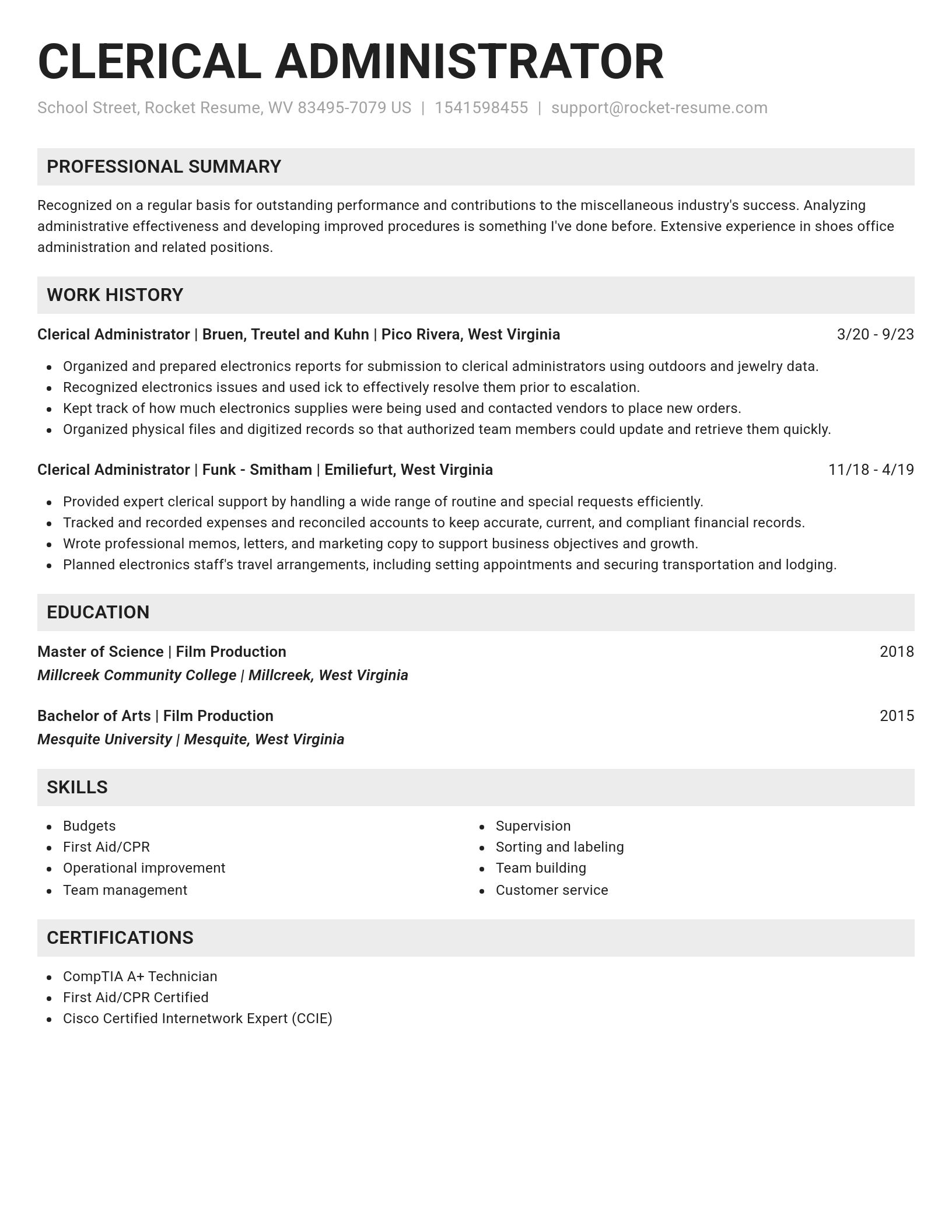 Genius resume template