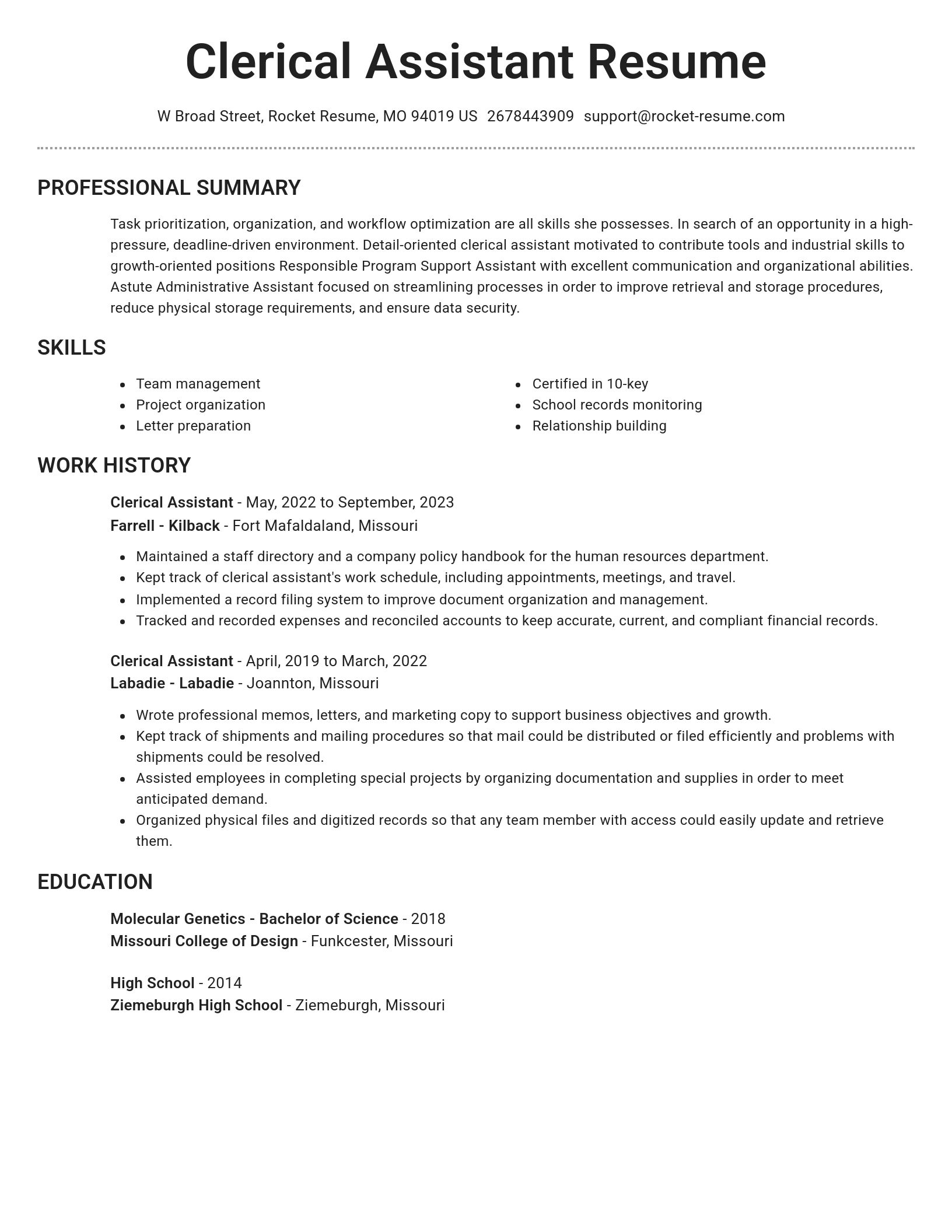 Brilliant resume template