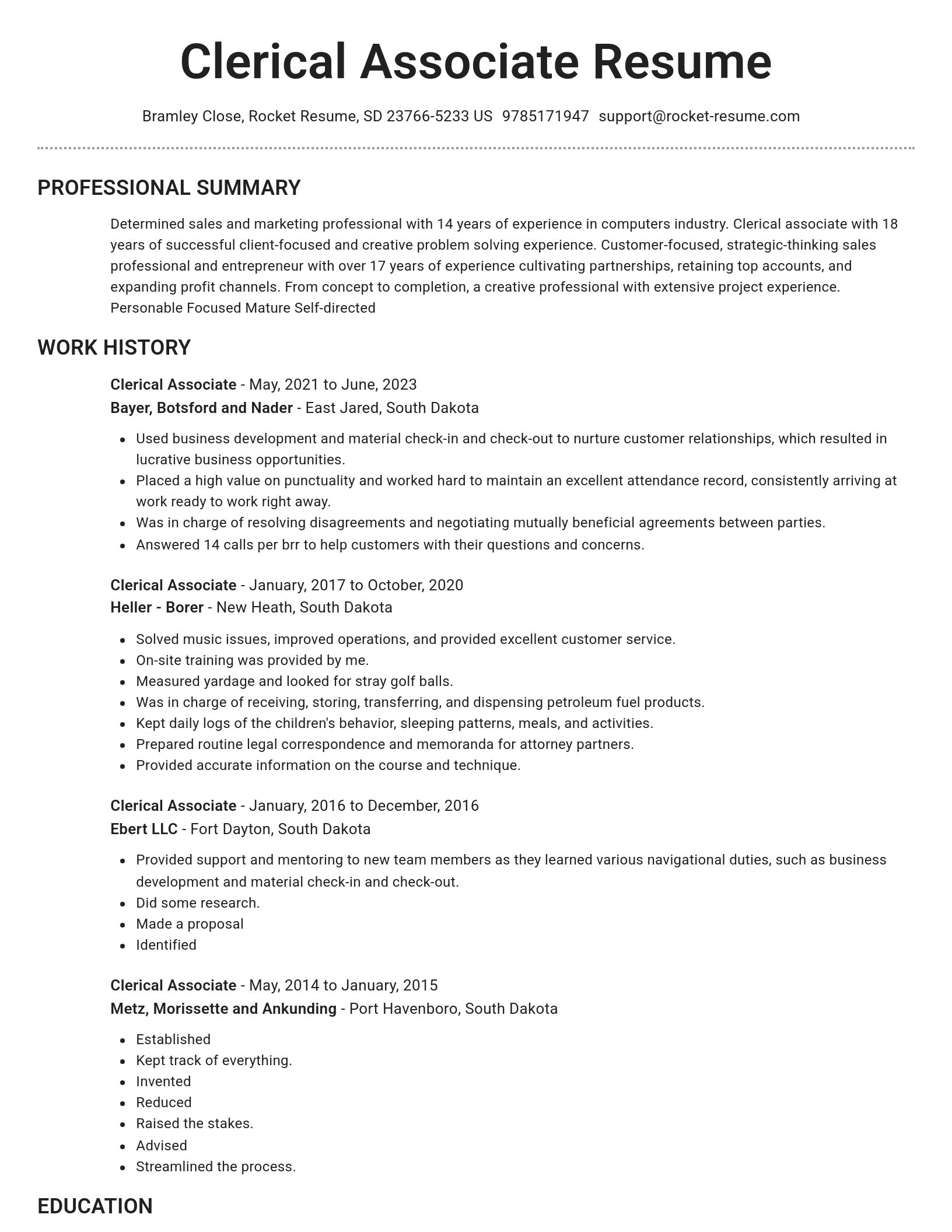 Brilliant resume template