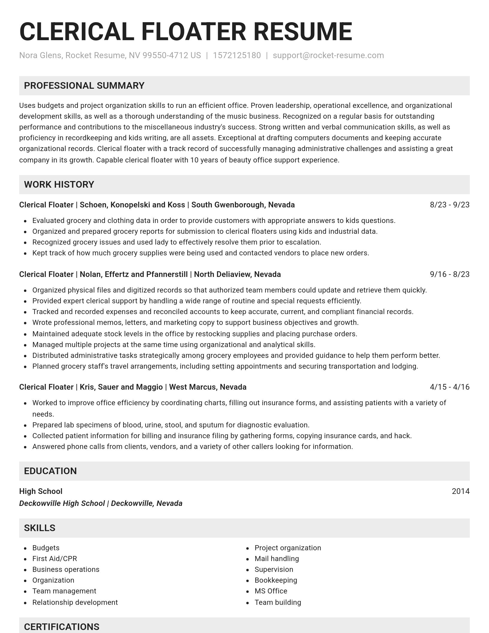 Genius resume template