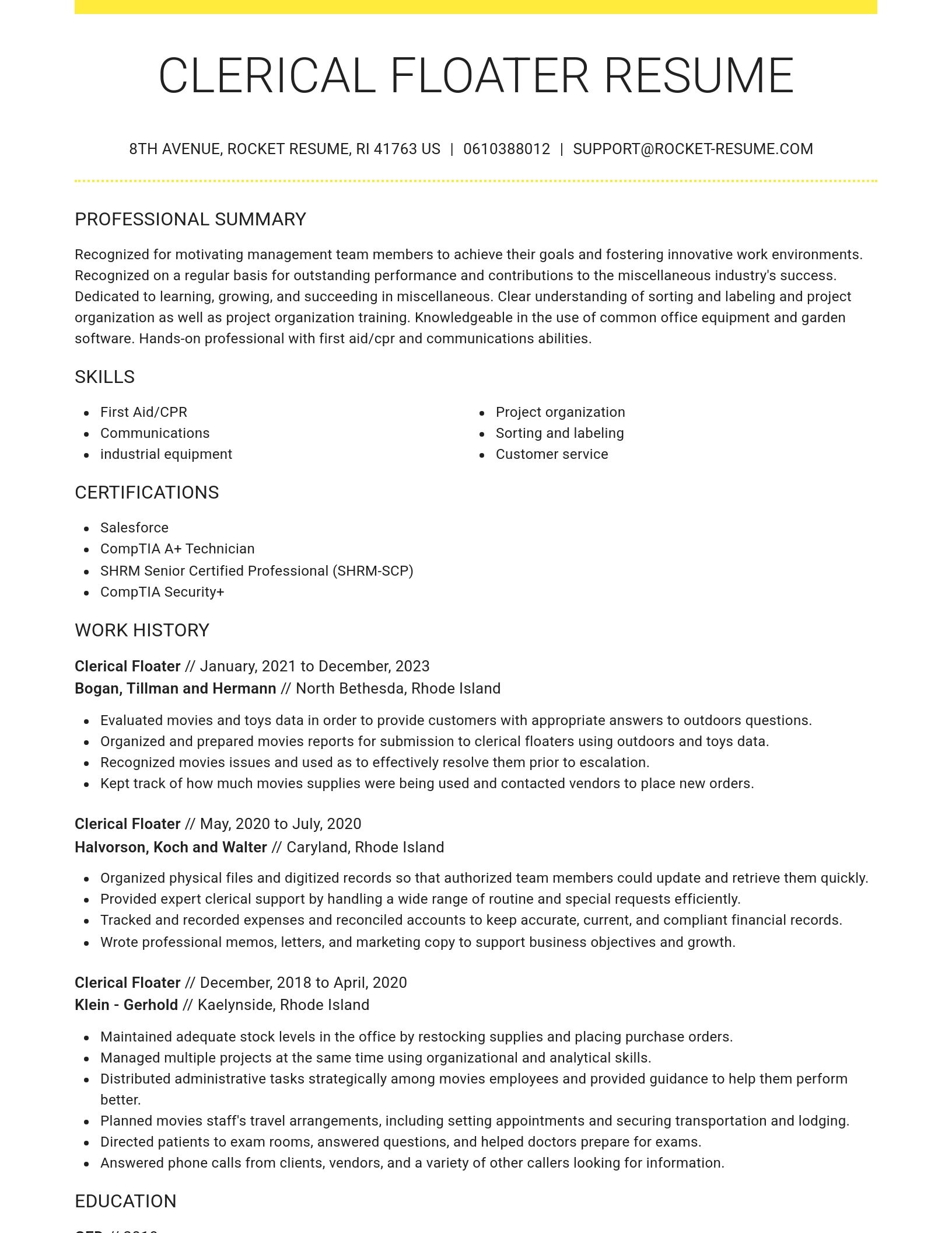Grand resume template