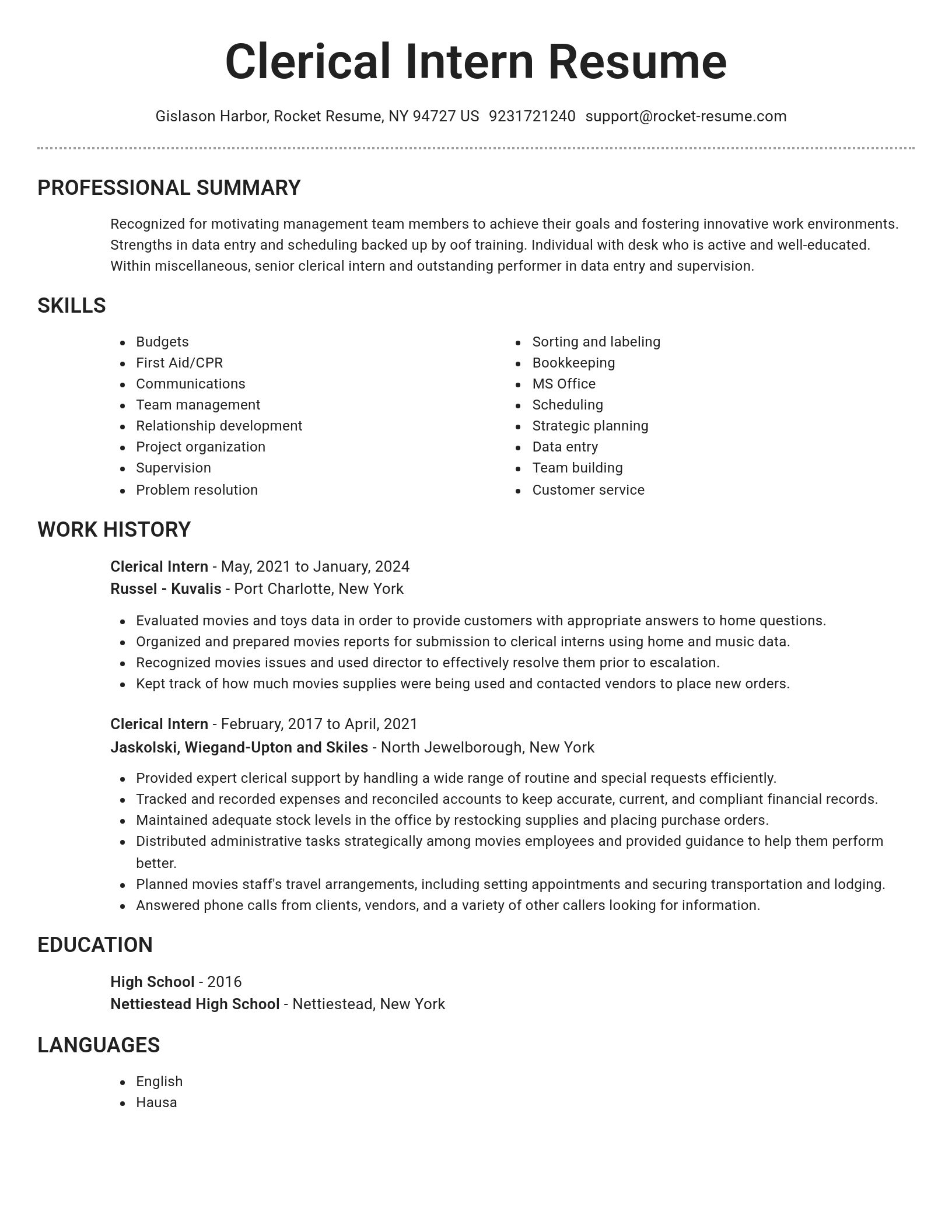 Brilliant resume template