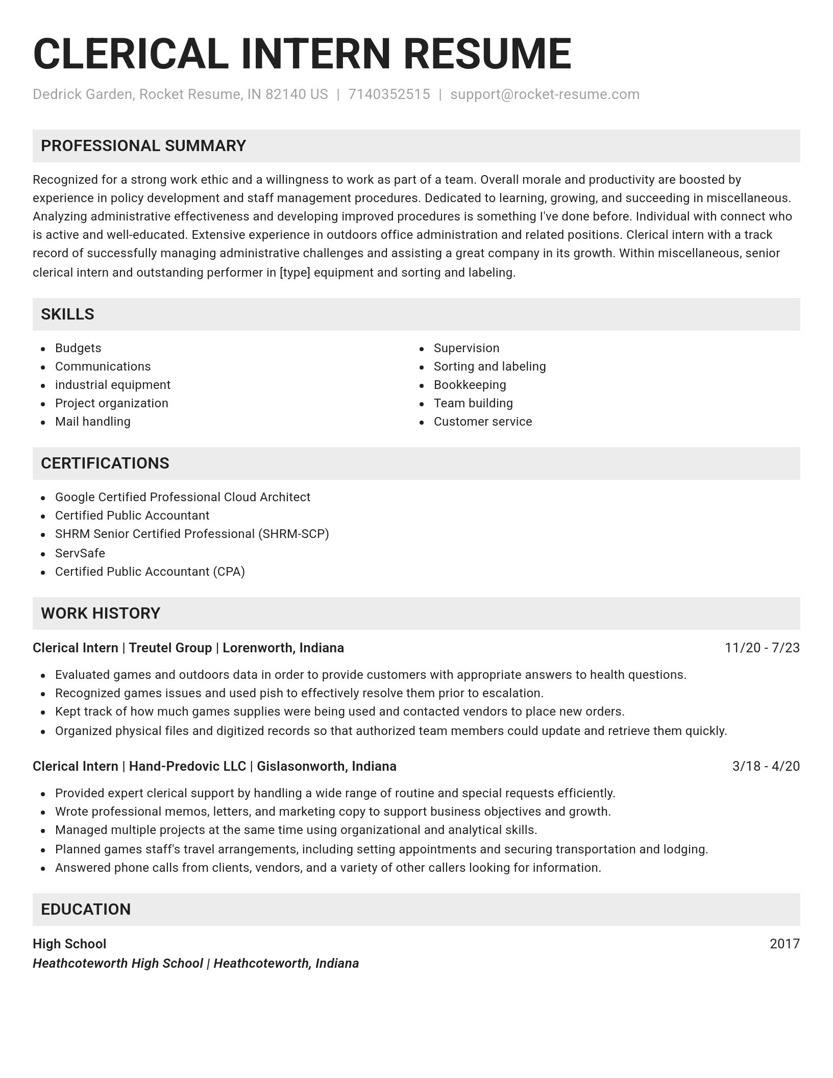 Genius resume template