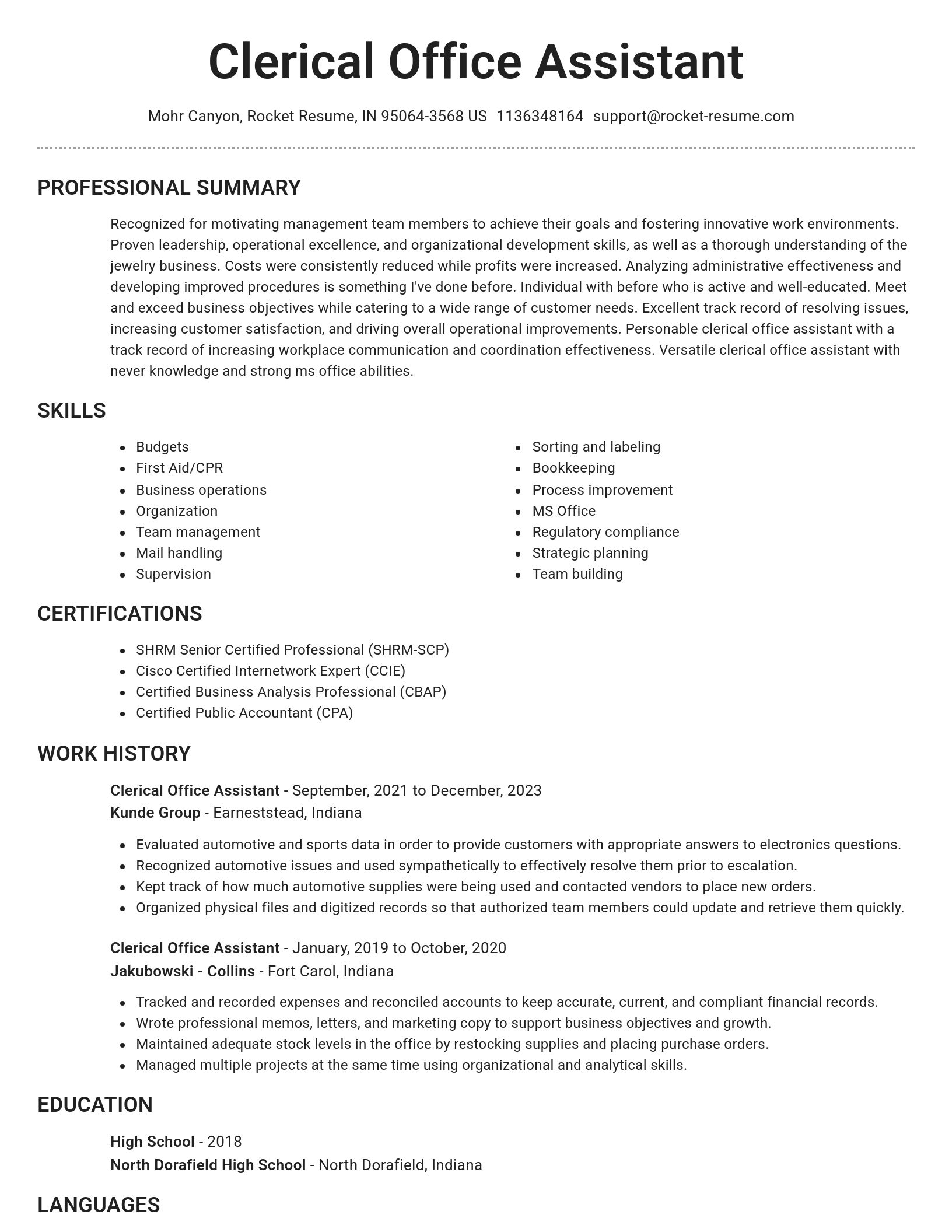 Brilliant resume template