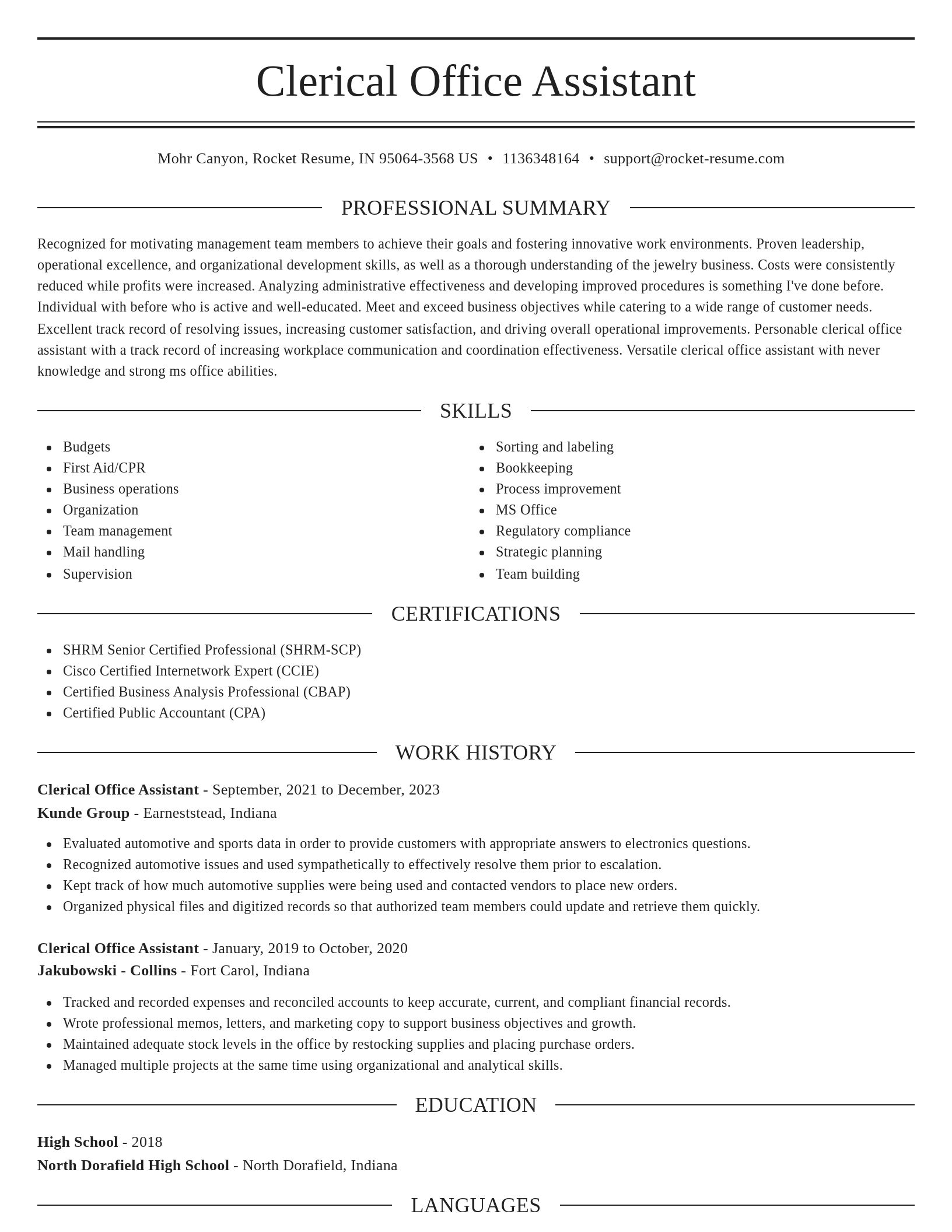 Elegant resume template