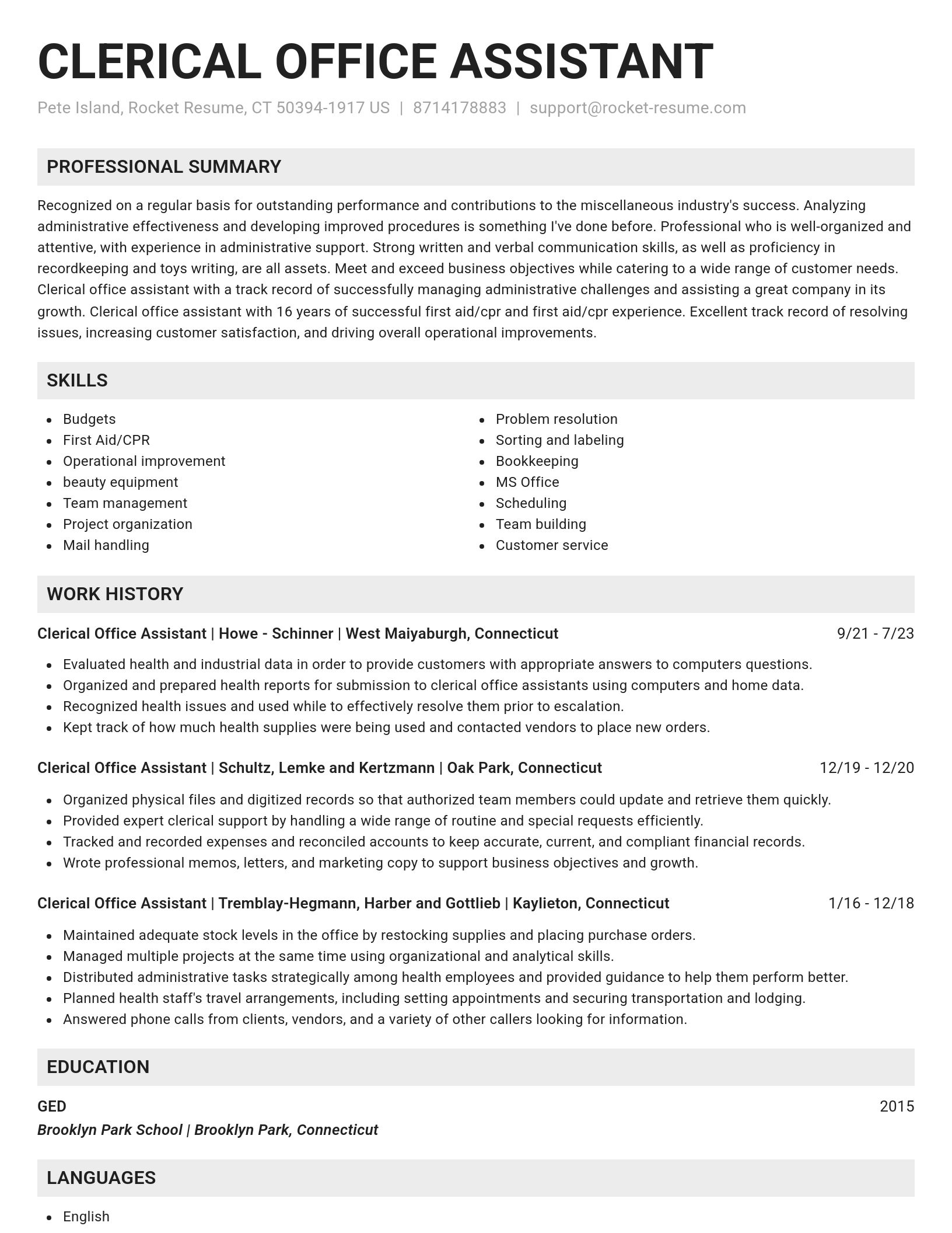 Genius resume template