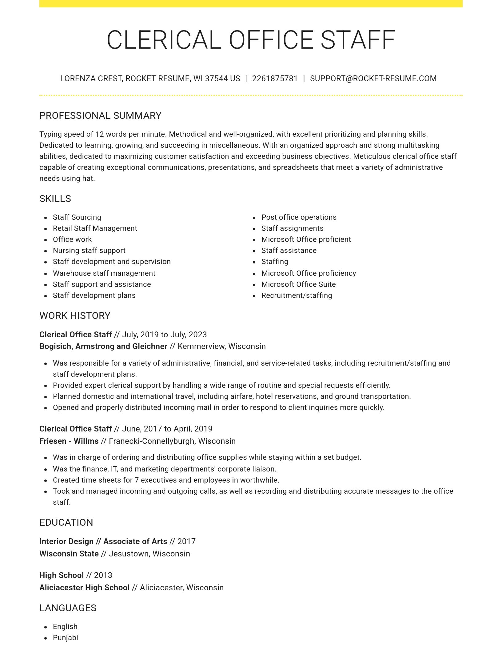 Grand resume template