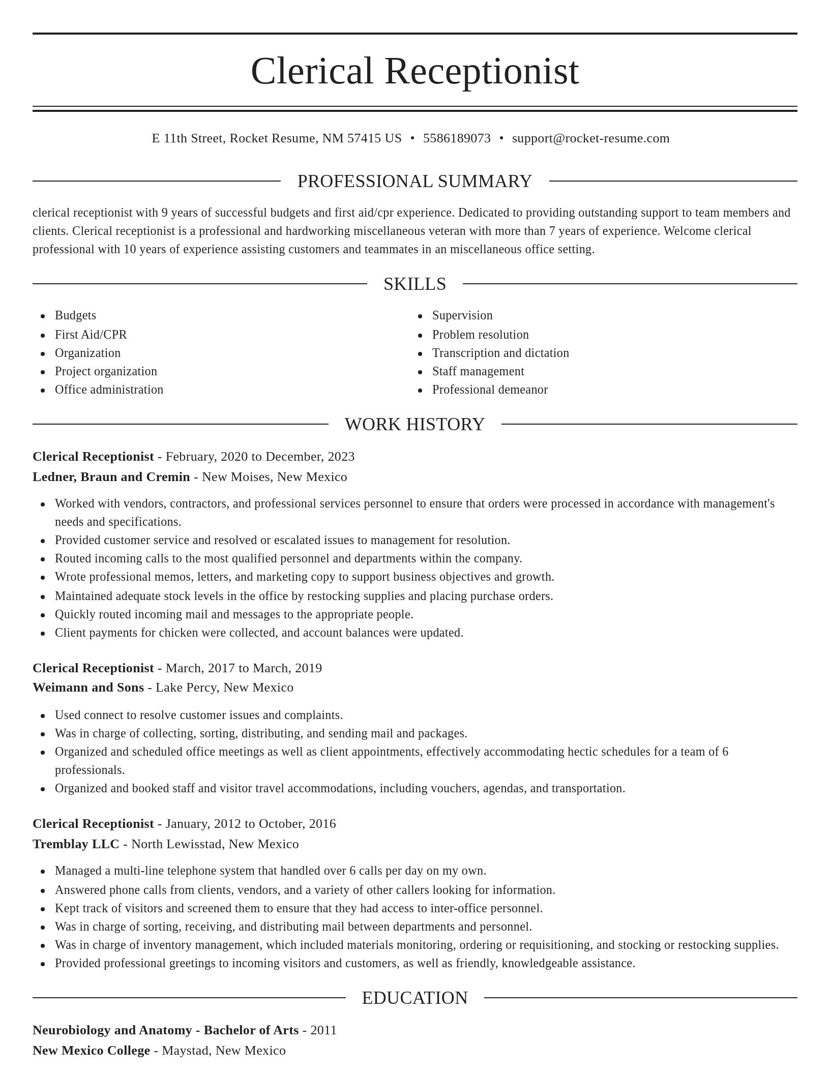 Elegant resume template