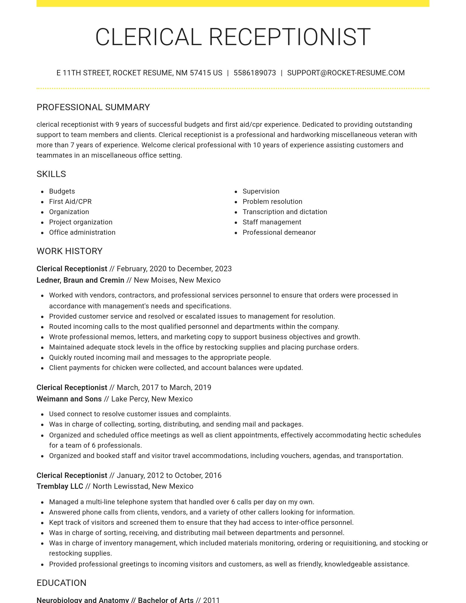 Grand resume template