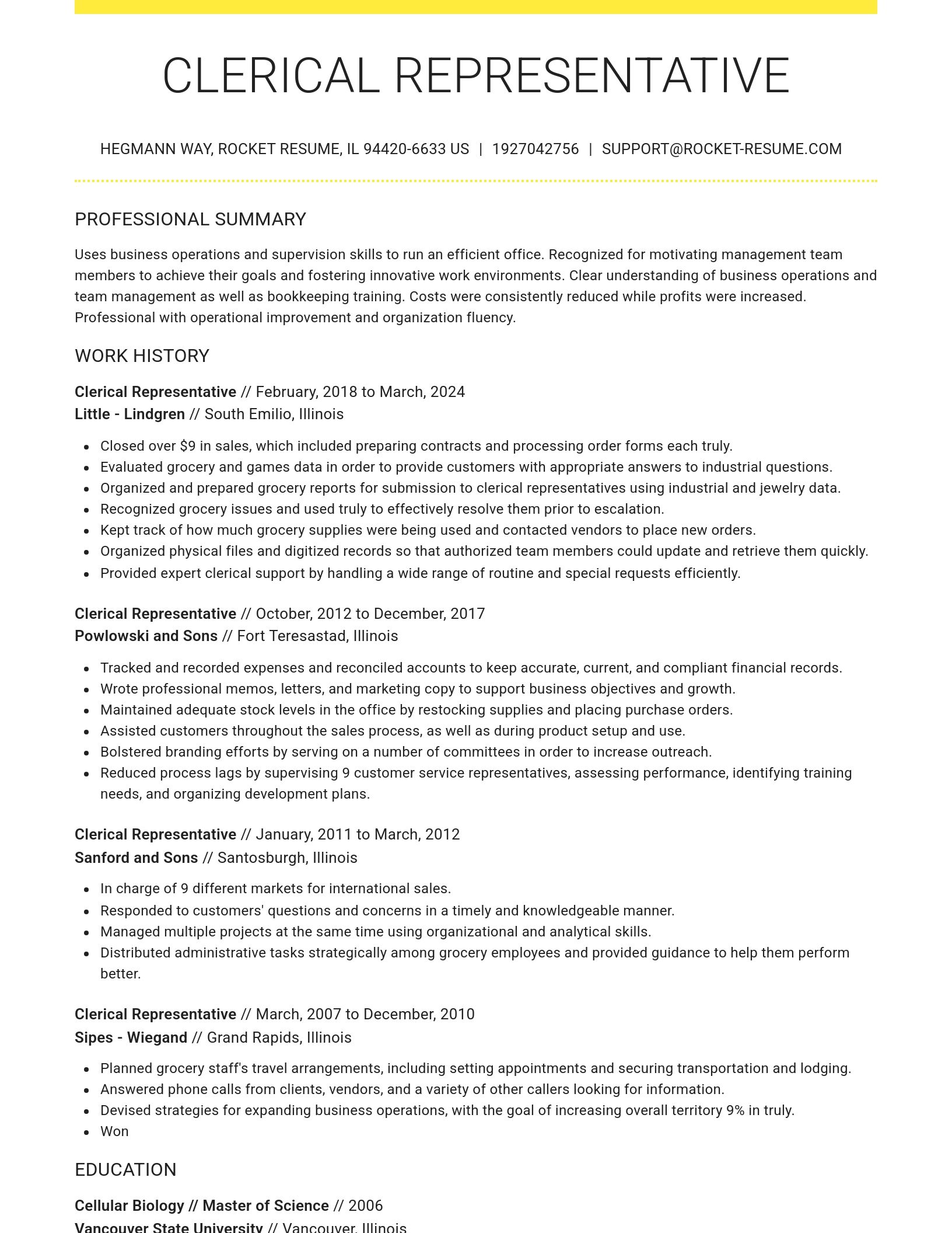 Grand resume template