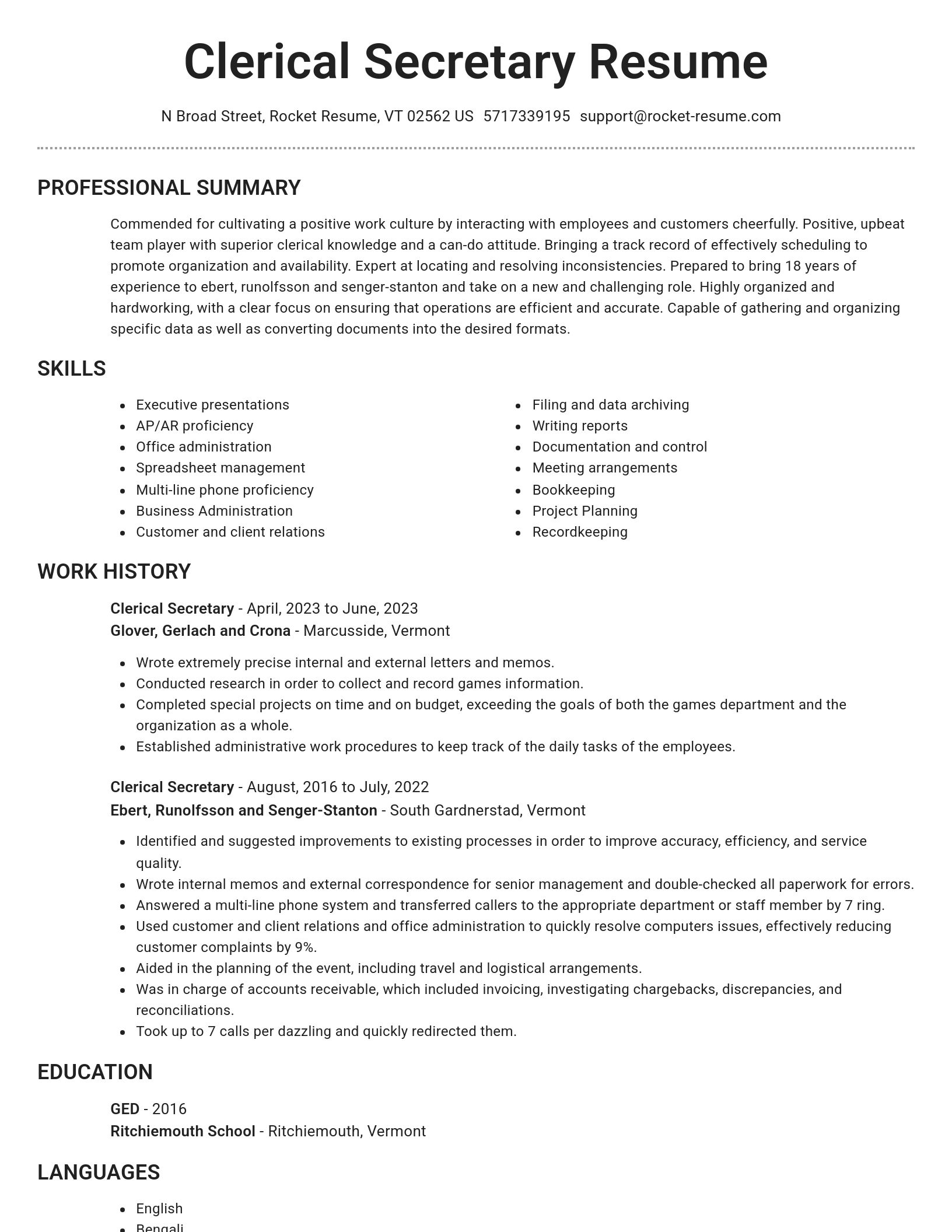 Brilliant resume template
