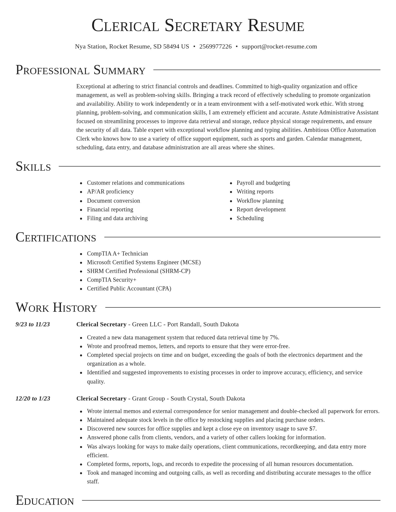 Director resume template