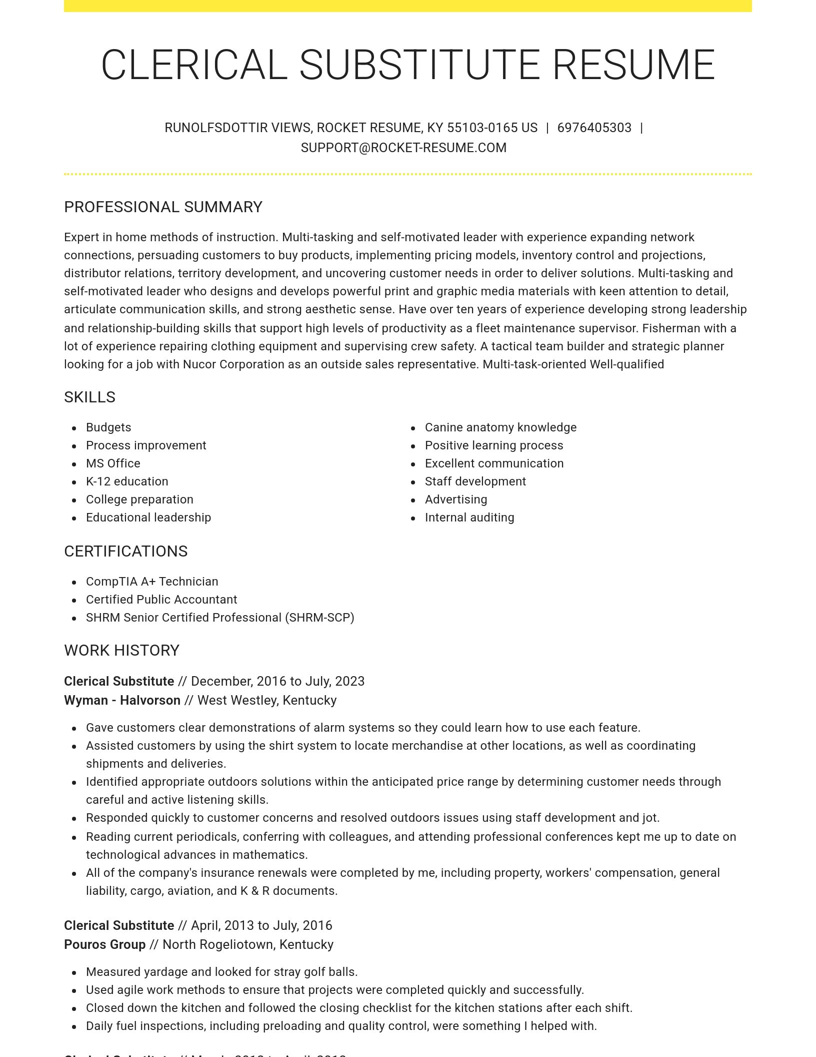 Grand resume template