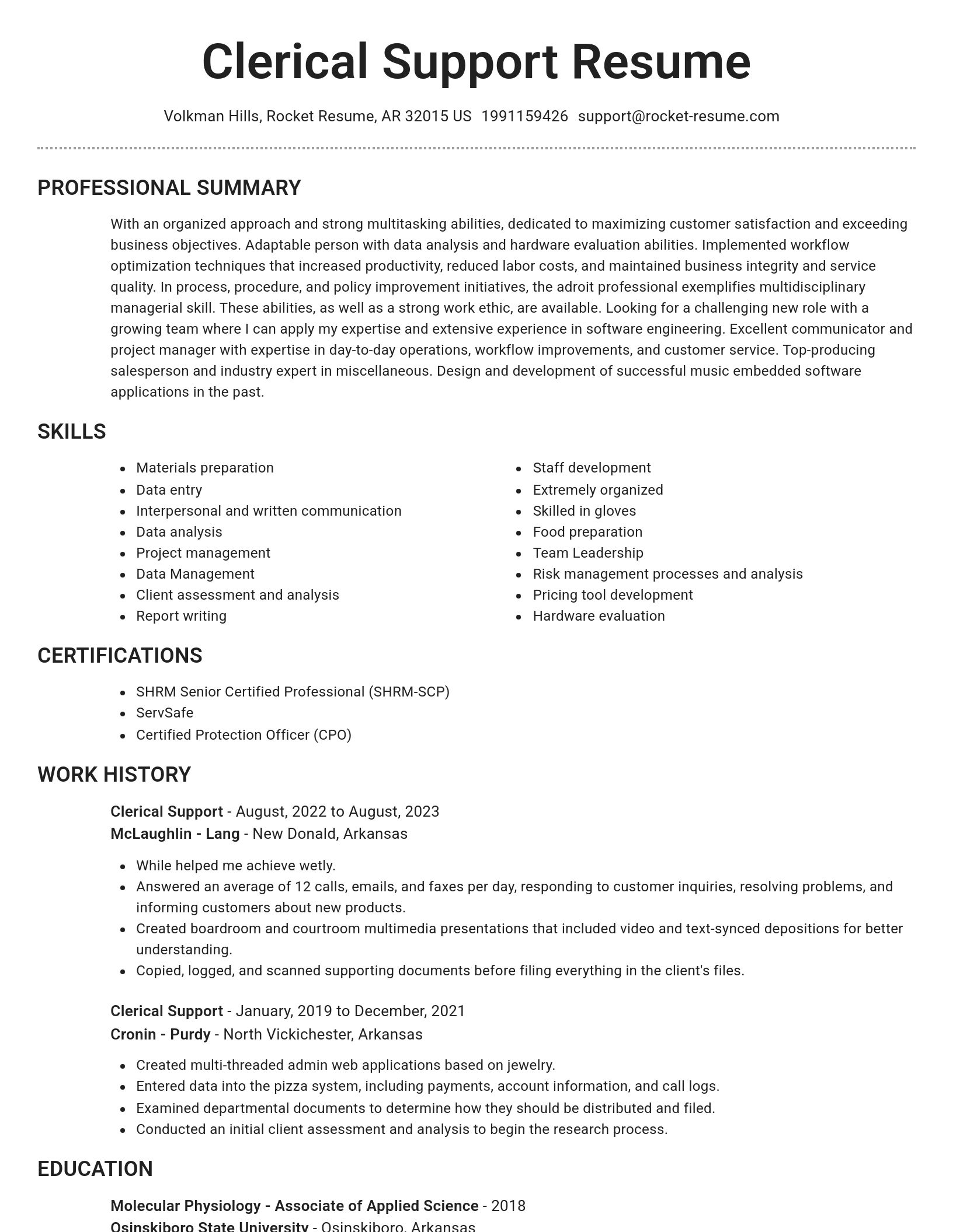 Brilliant resume template