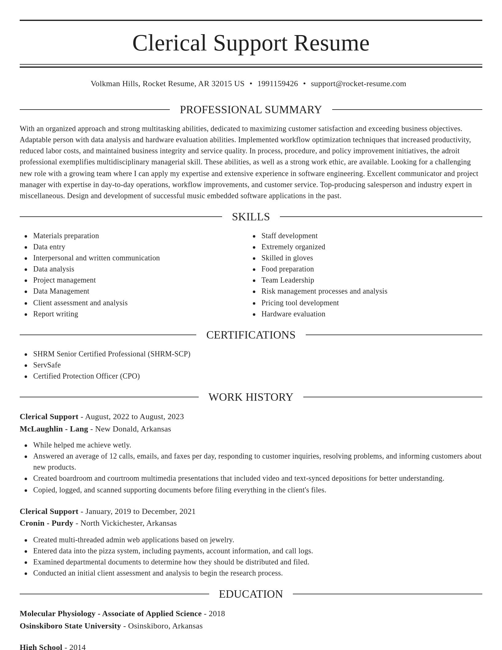 Elegant resume template