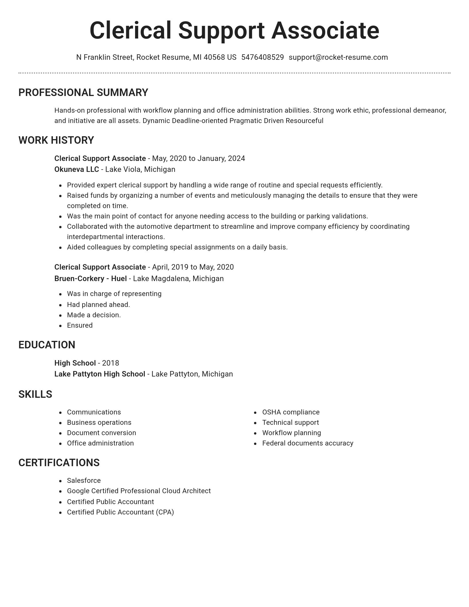 Brilliant resume template