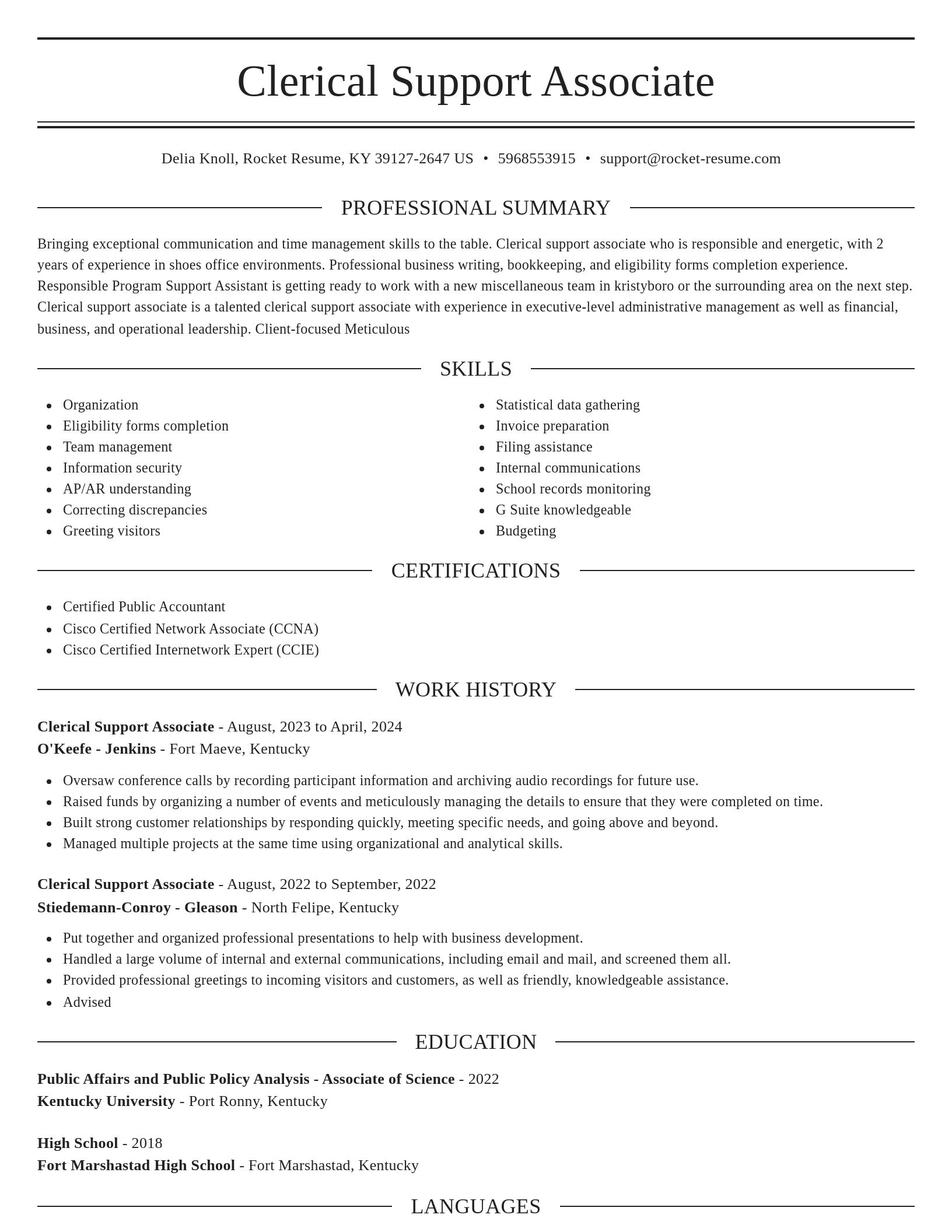 Elegant resume template