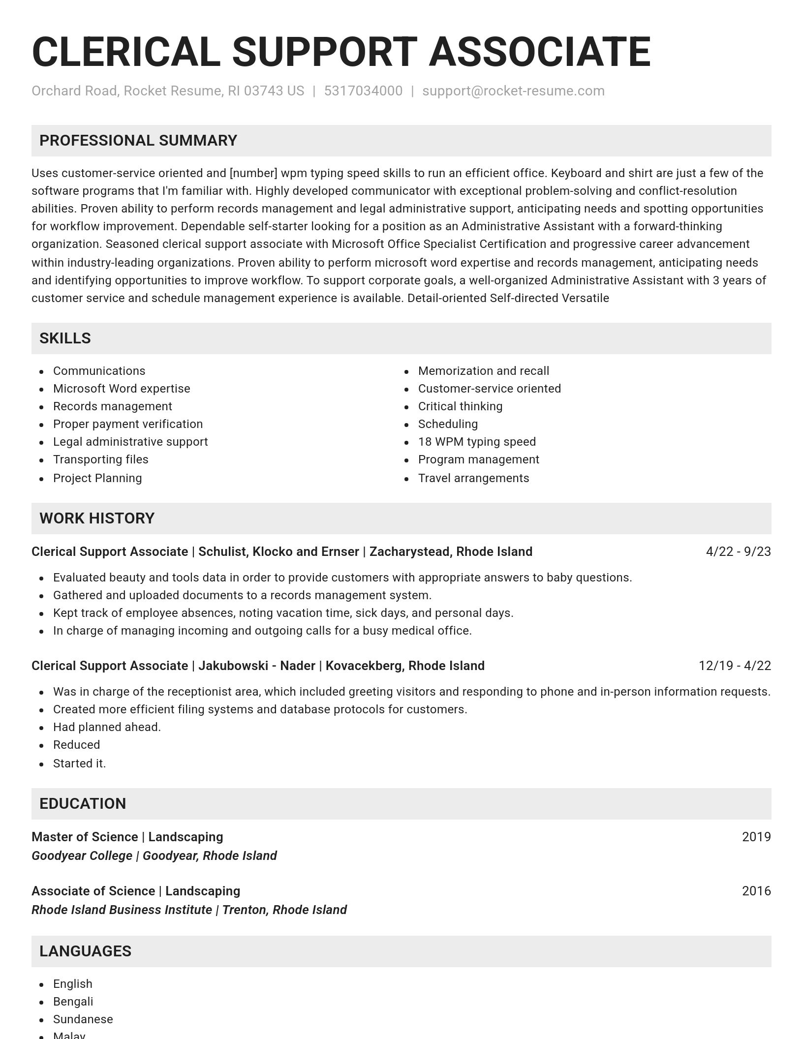 Genius resume template