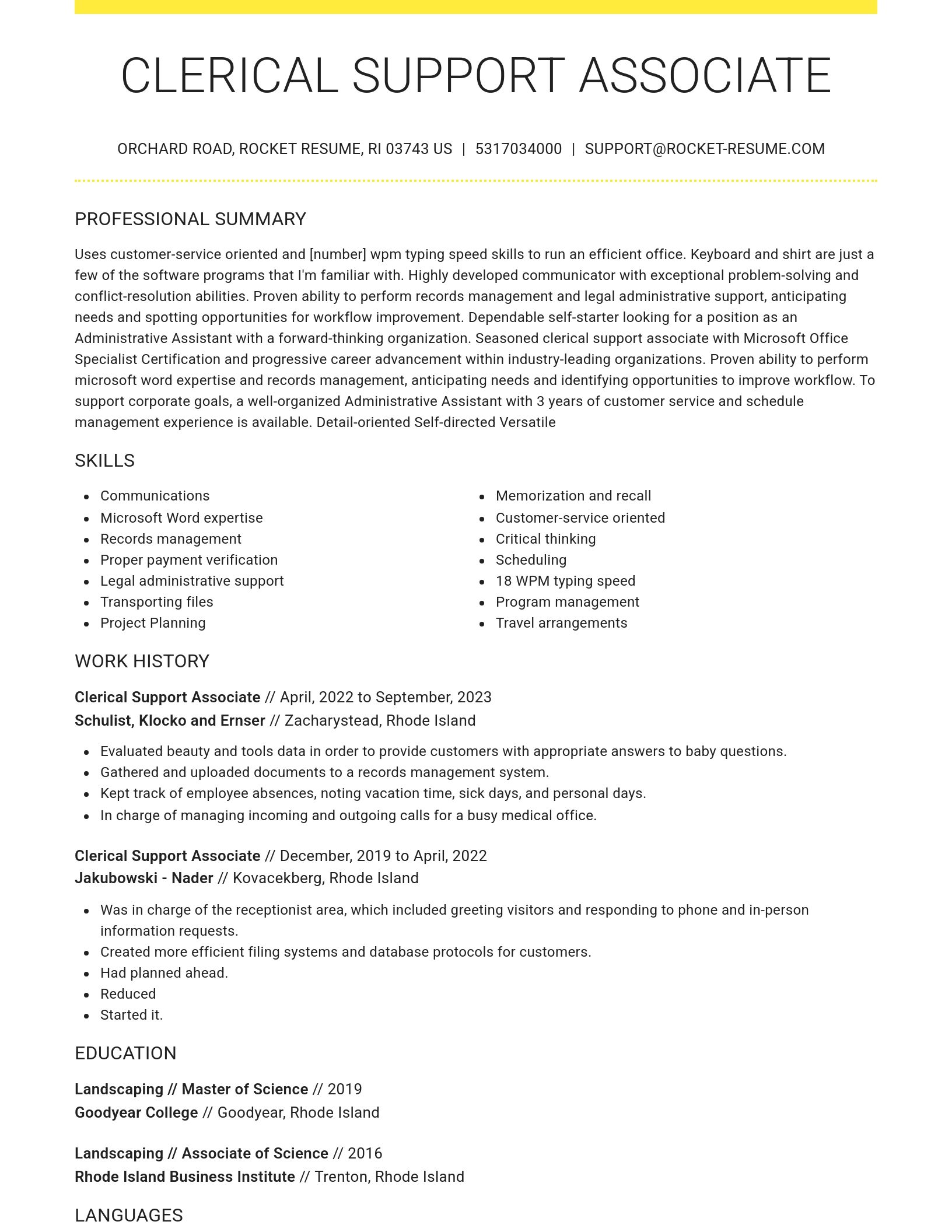 Grand resume template