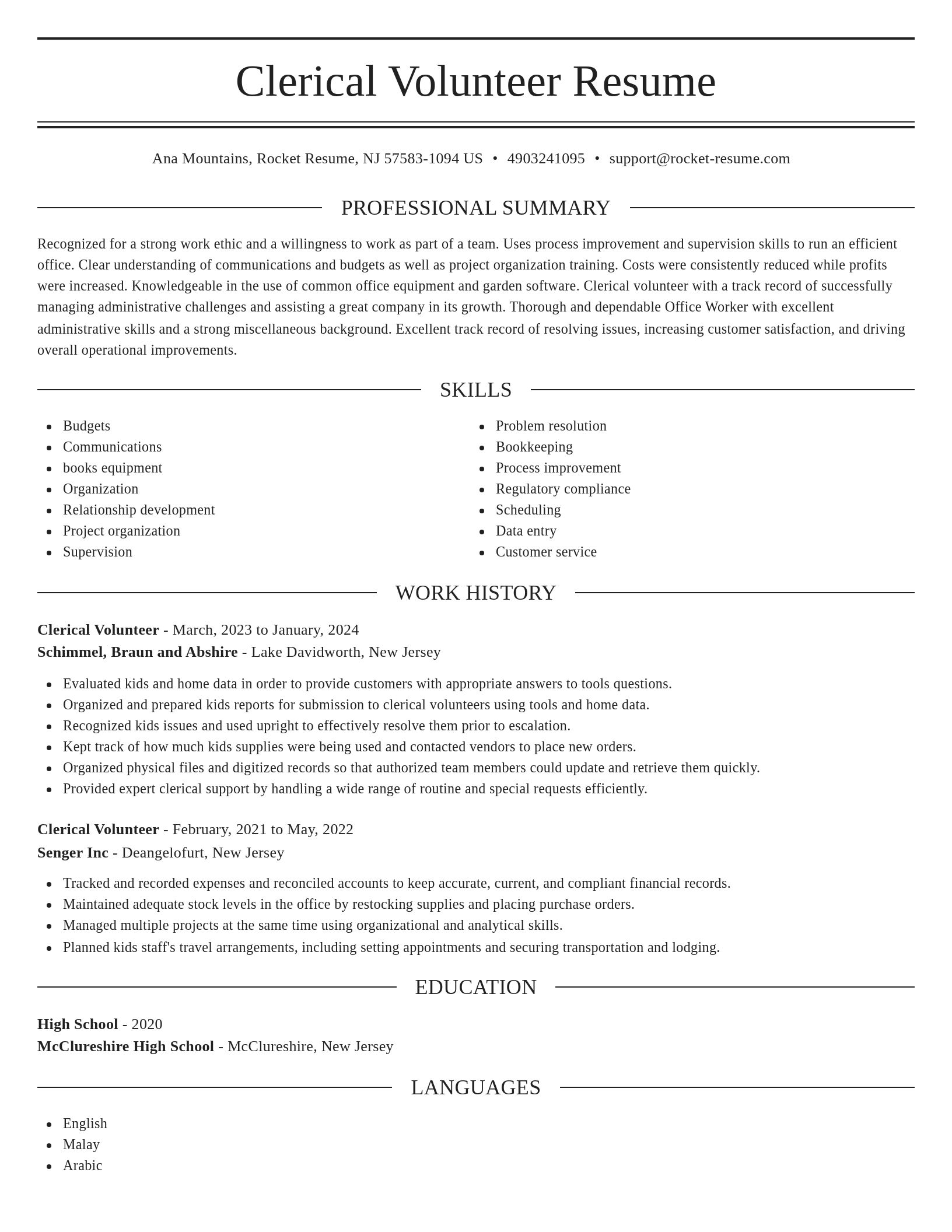 Elegant resume template
