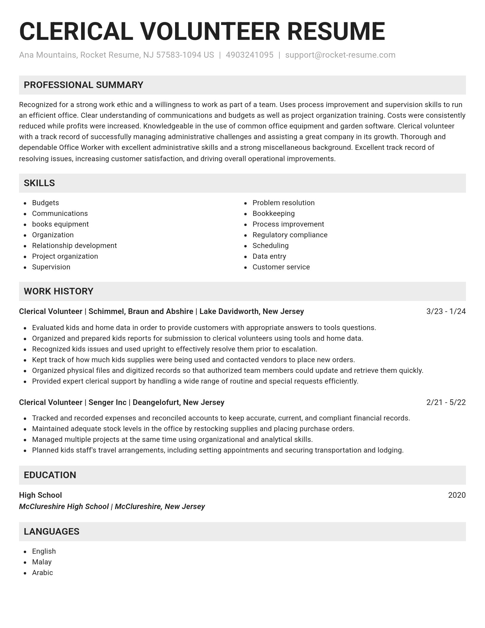 Genius resume template