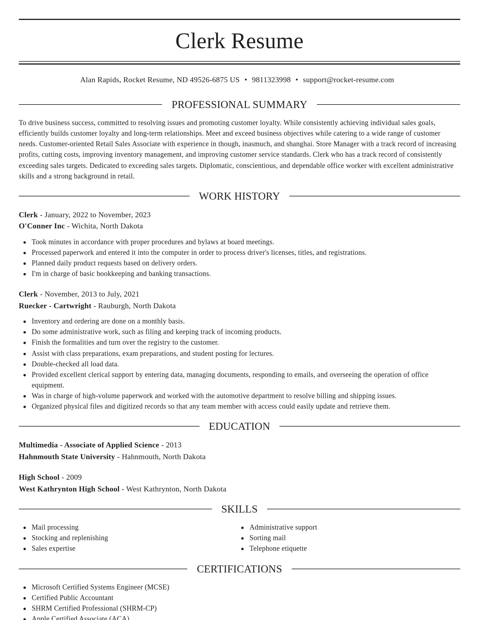 Elegant resume template