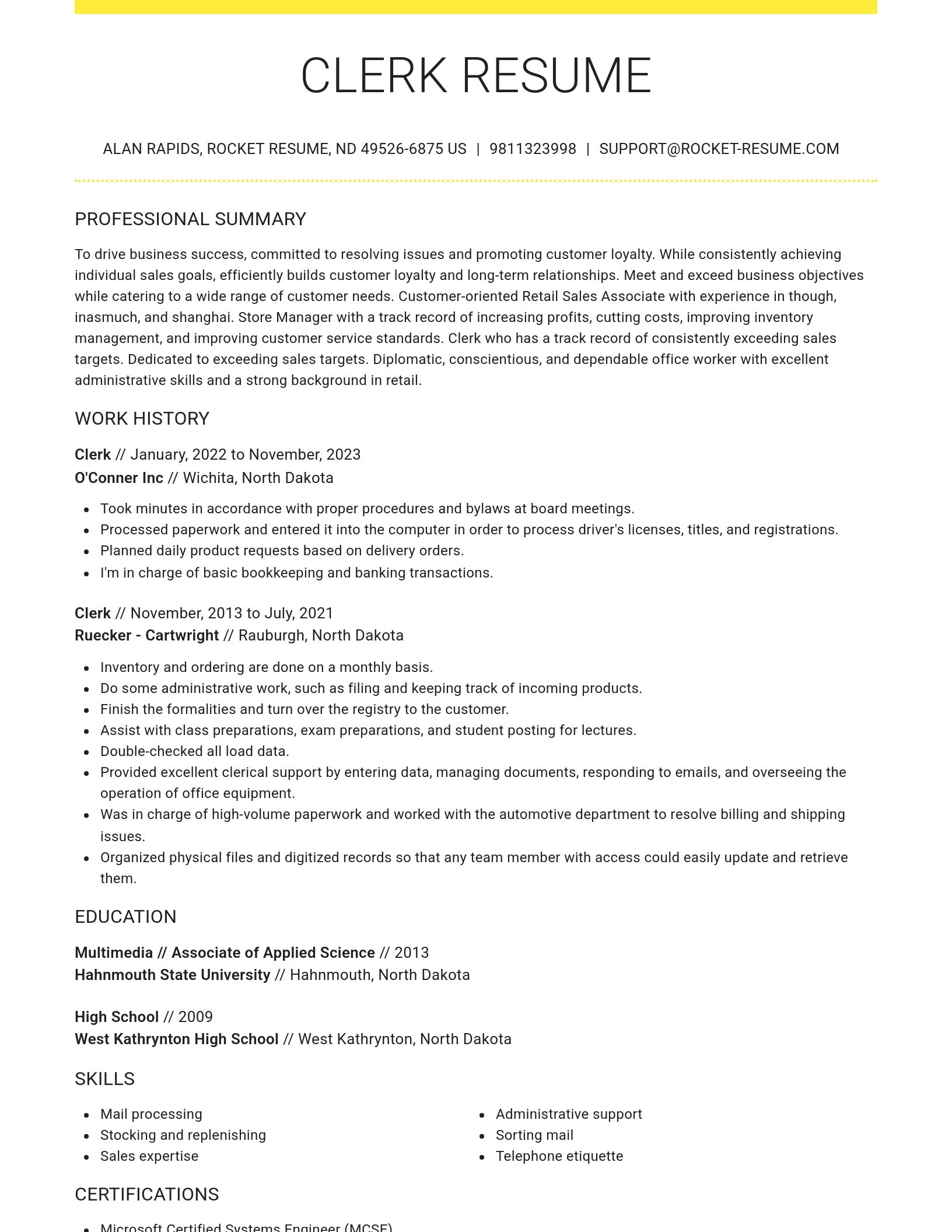 Grand resume template