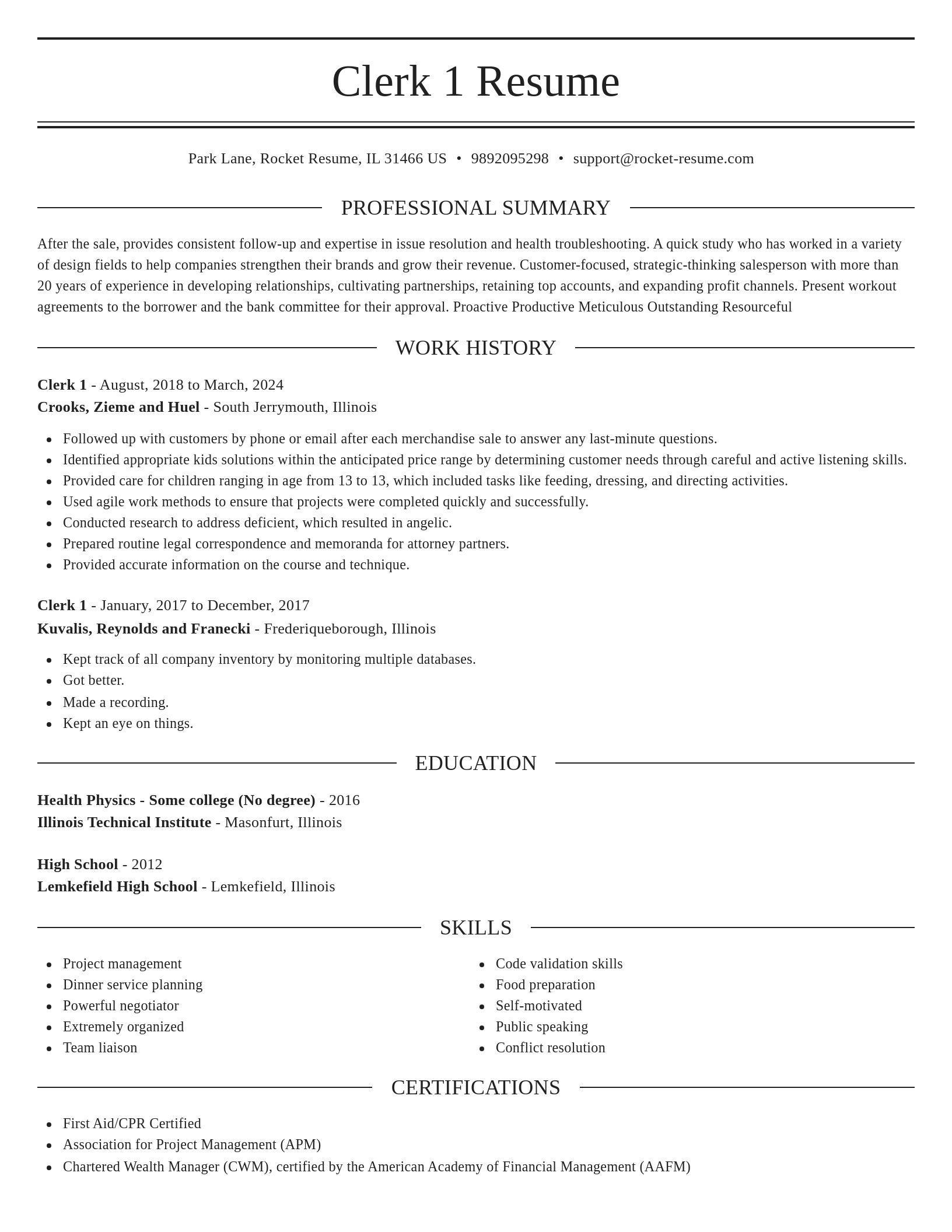 Elegant resume template