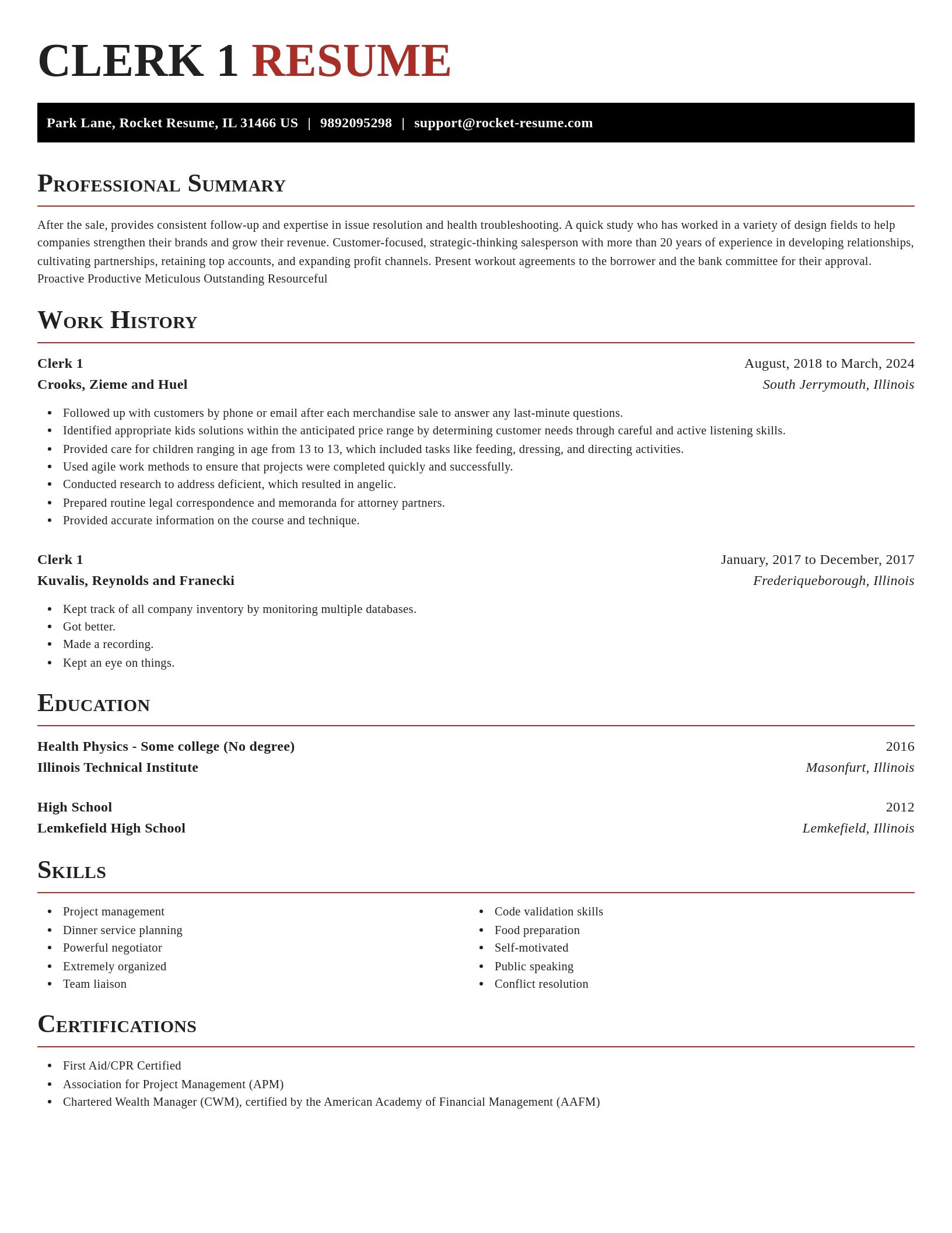 Exquisite resume template