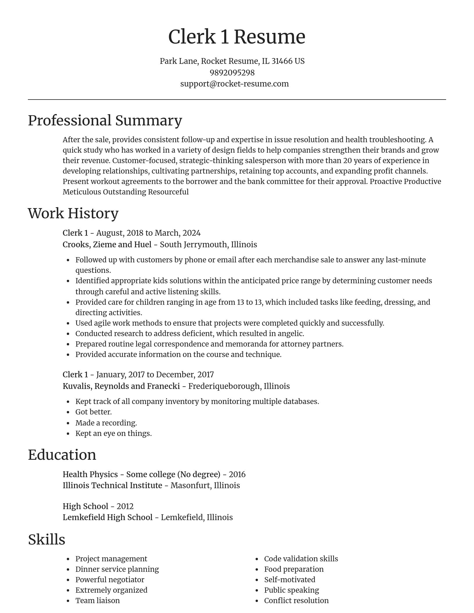 Focal Point resume template
