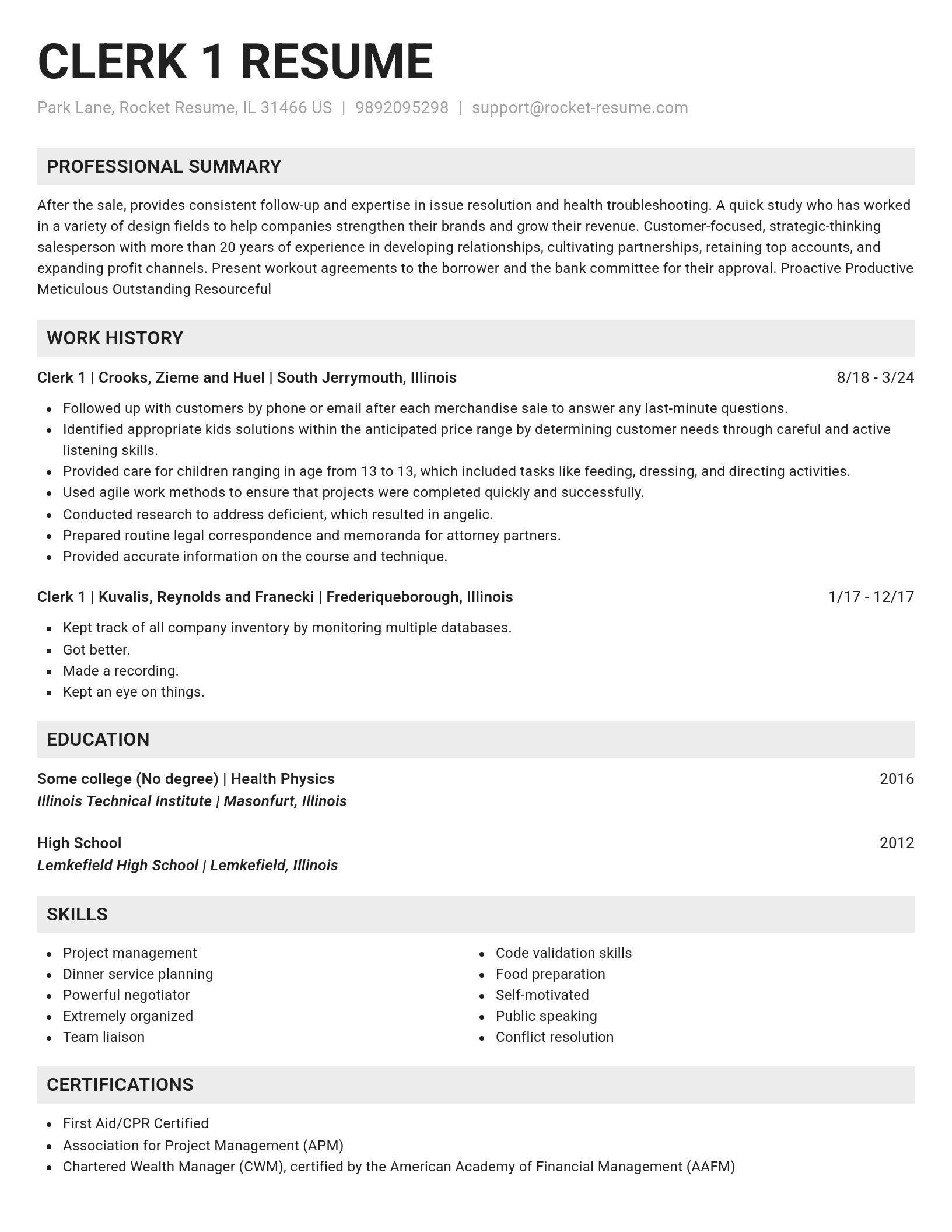 Genius resume template