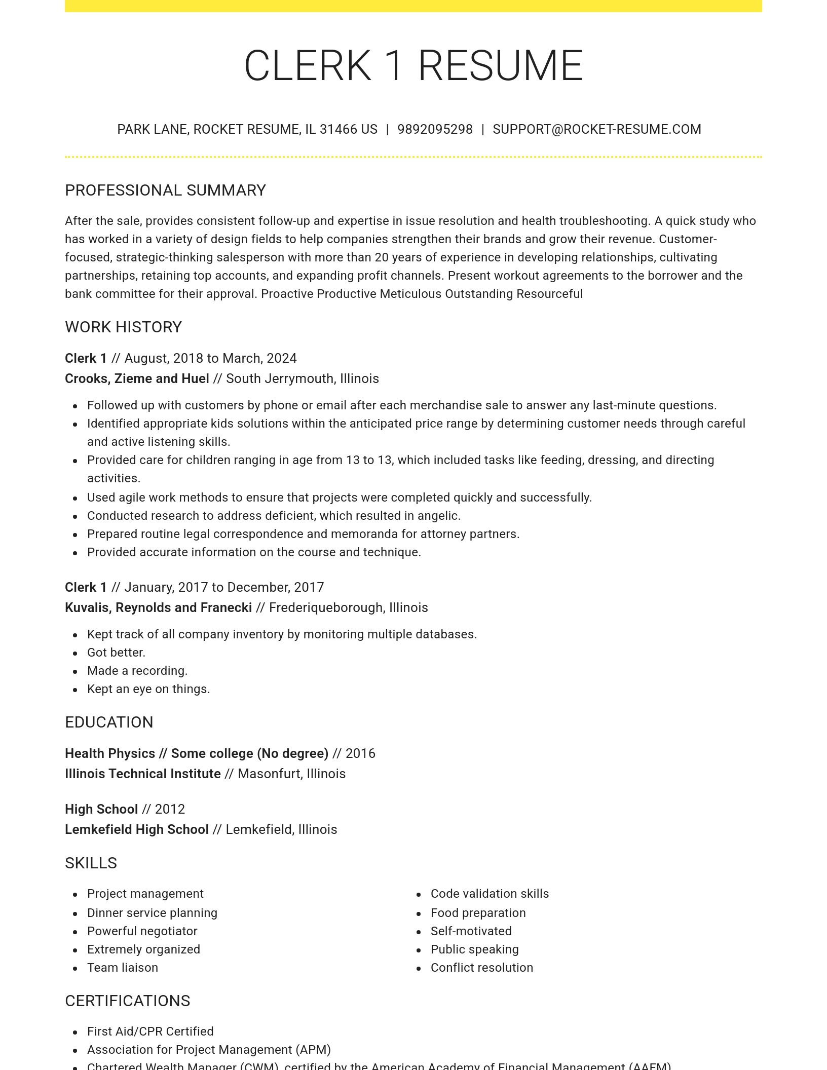 Grand resume template