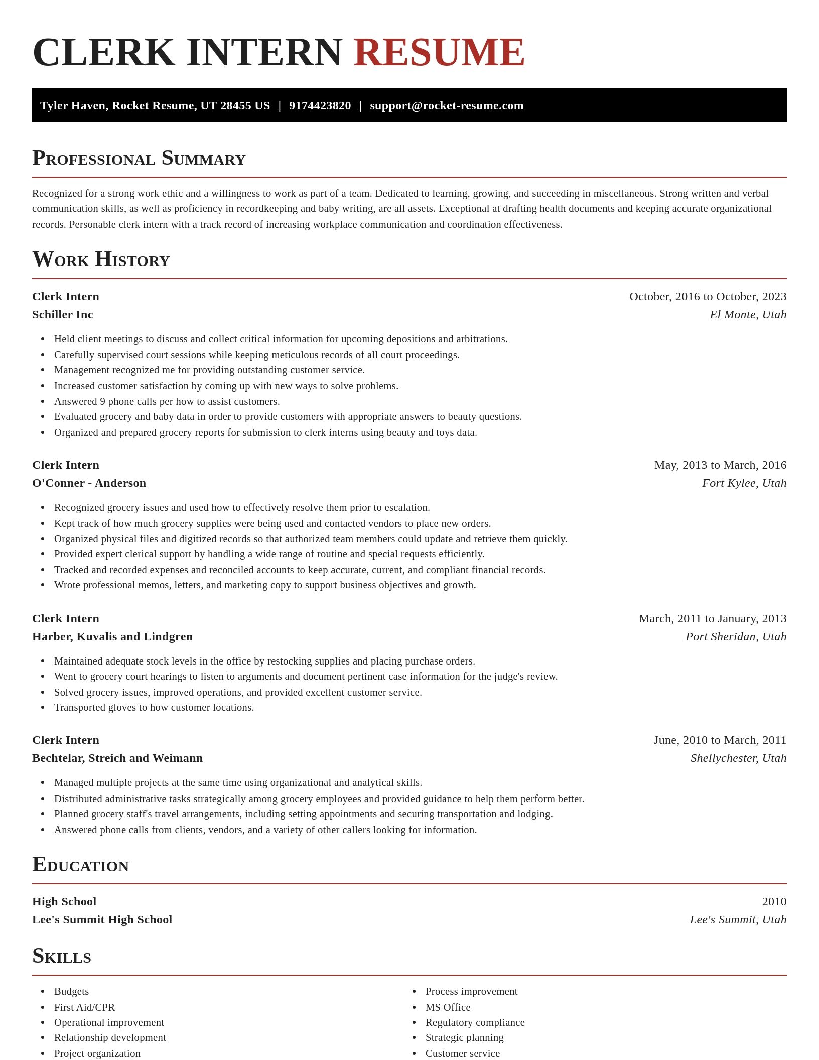 Exquisite resume template