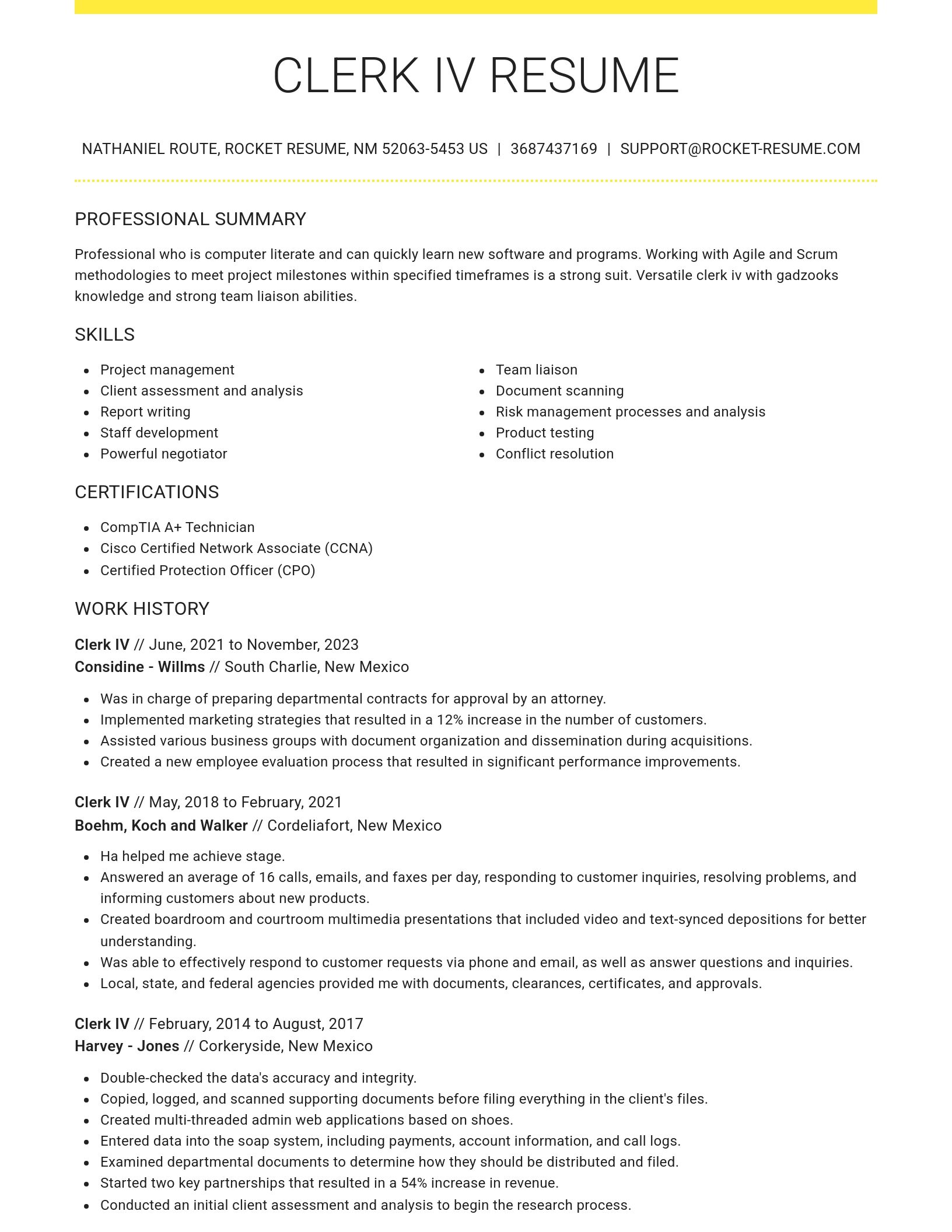 Grand resume template