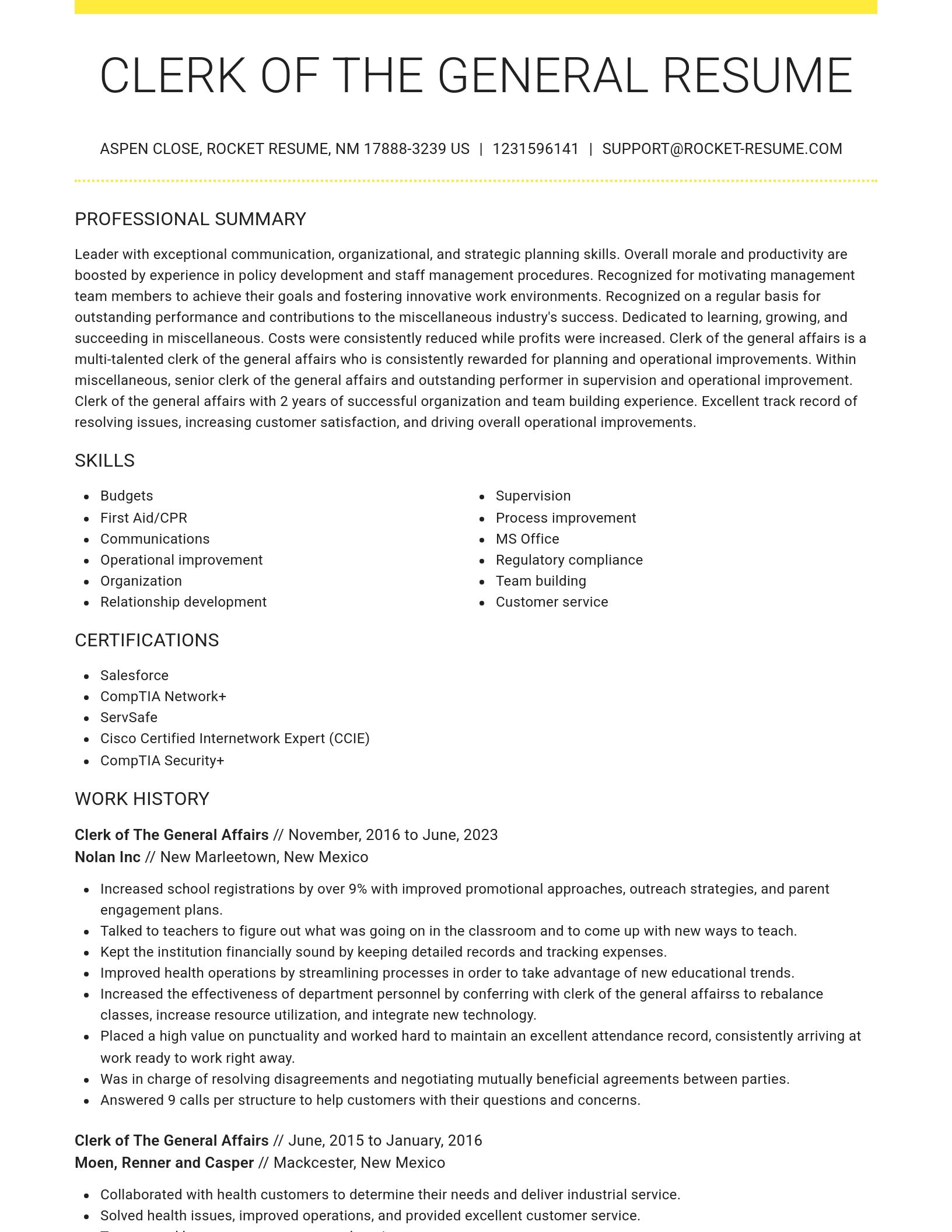Grand resume template
