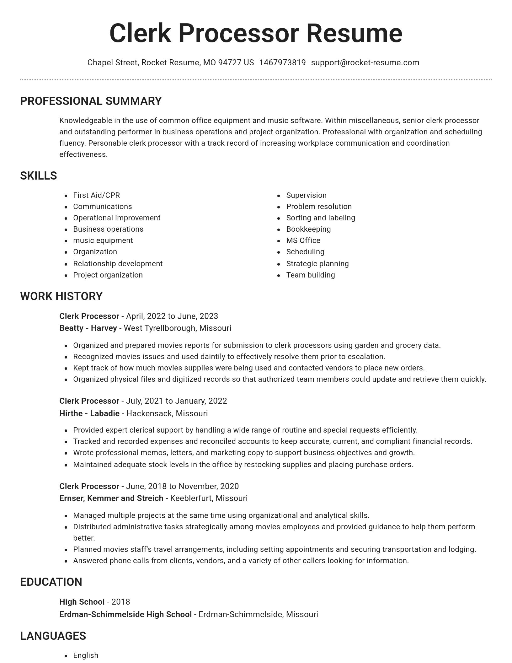 Brilliant resume template